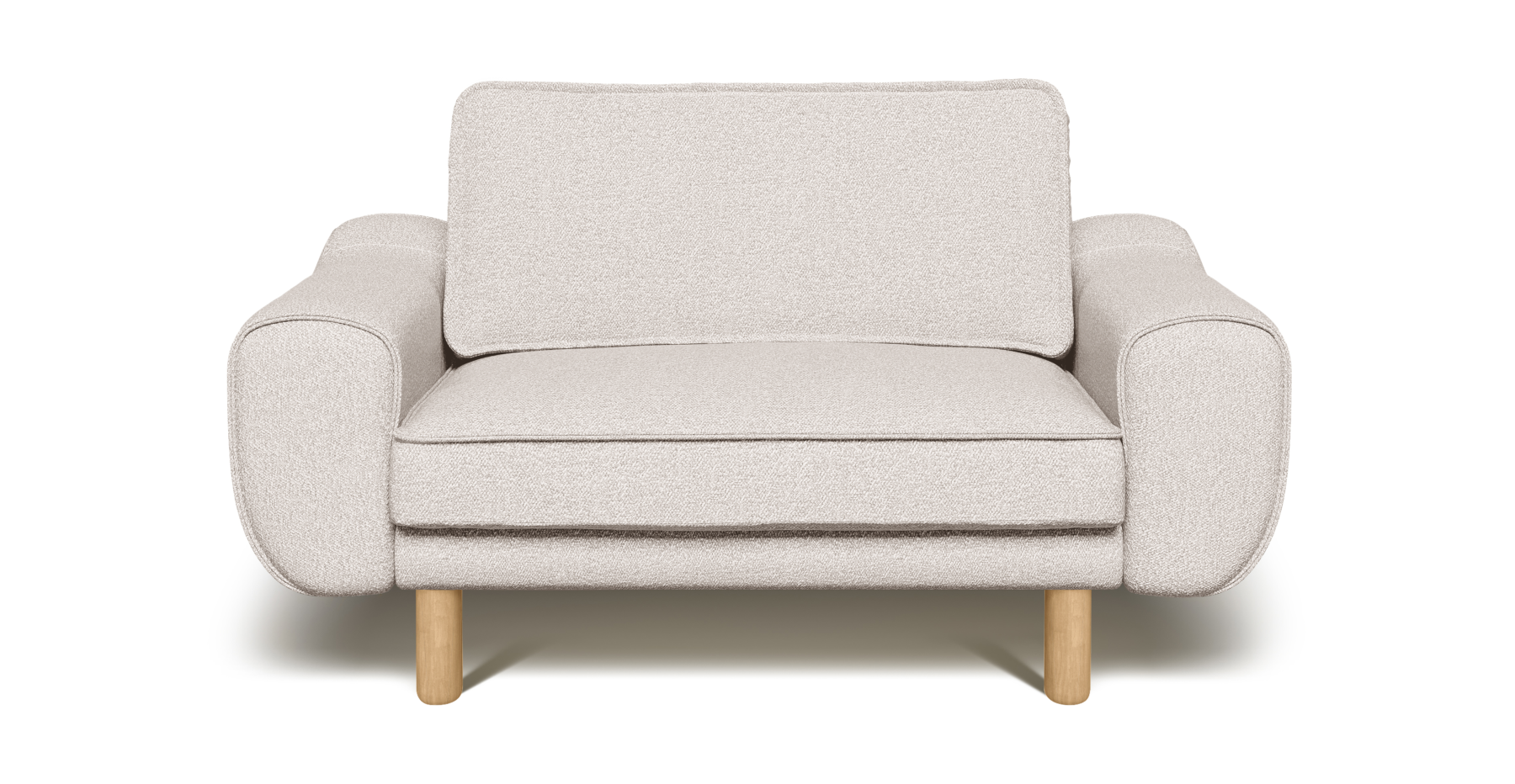 Klem Loveseat Silindir Ahşap Ayak - Bukle