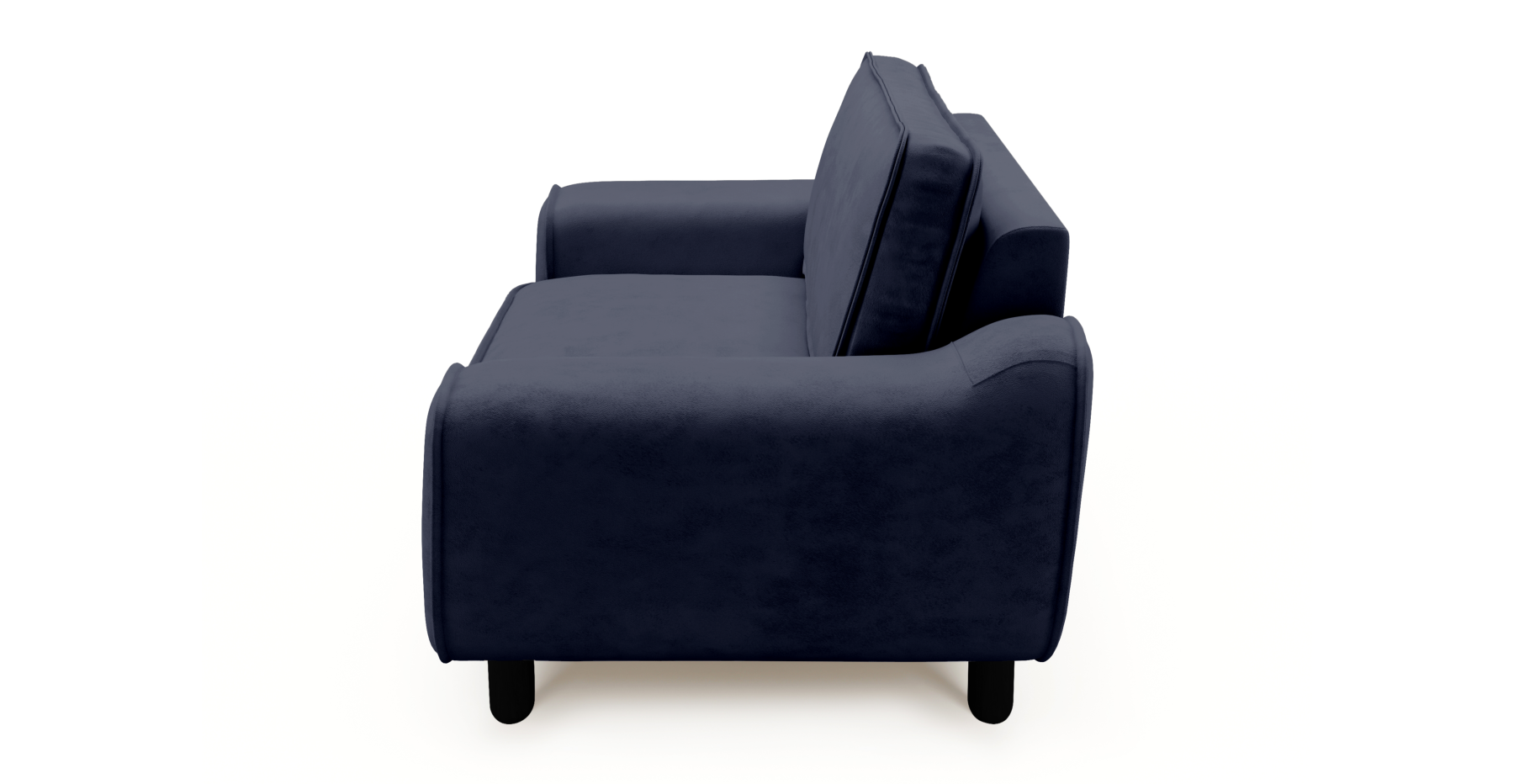 Klem Loveseat Silindir Ahşap Ayak - Dokuma Kadife