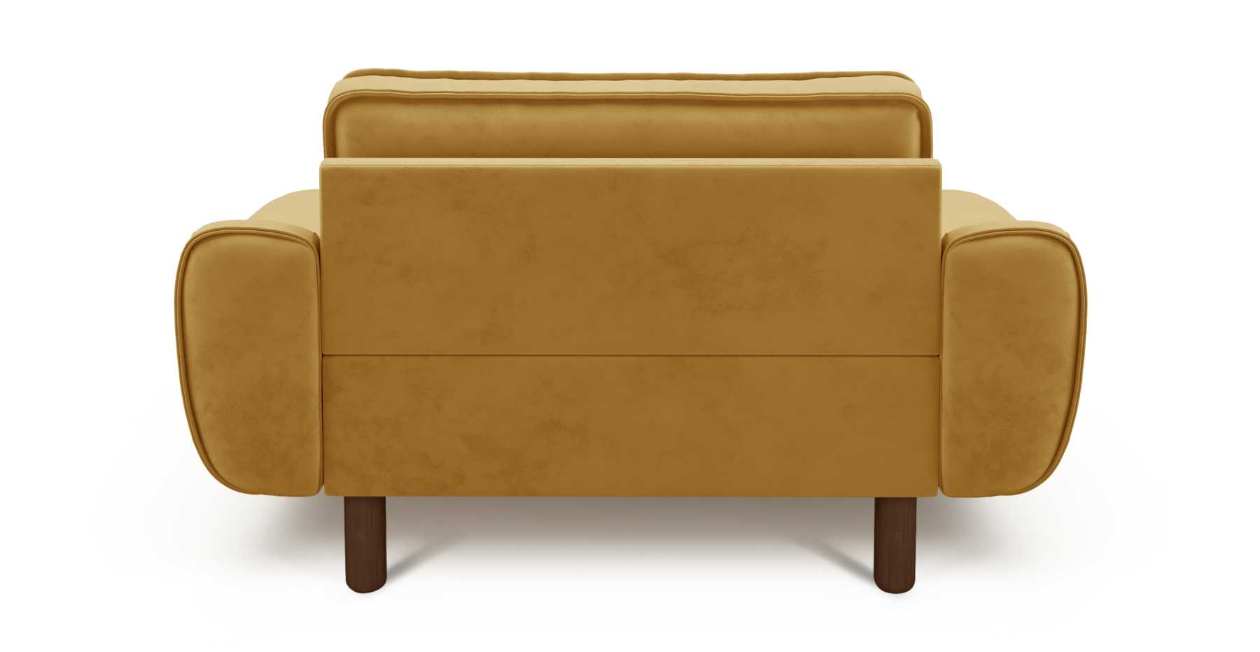 Klem Loveseat Silindir Ahşap Ayak - Dokuma Kadife