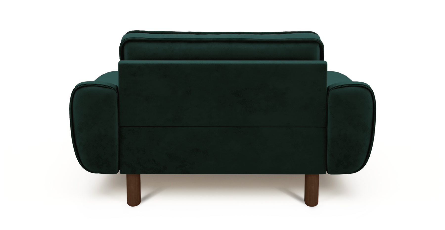 Klem Loveseat Silindir Ahşap Ayak - Dokuma Kadife
