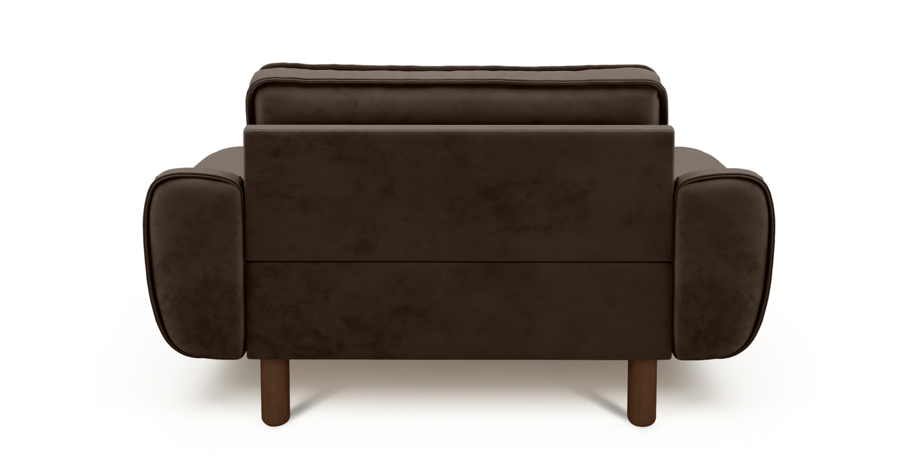 Klem Loveseat Silindir Ahşap Ayak - Dokuma Kadife