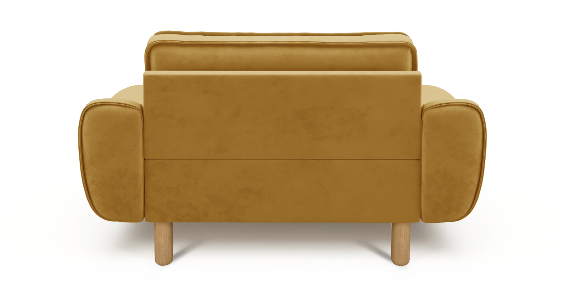 Klem Loveseat Silindir Ahşap Ayak - Dokuma Kadife