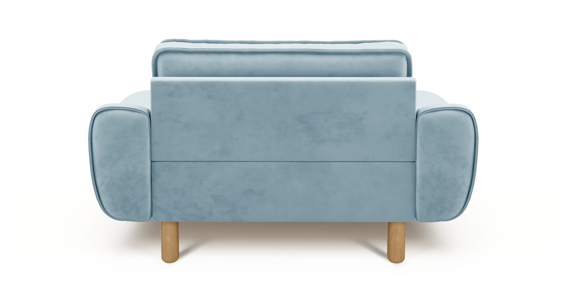 Klem Loveseat Silindir Ahşap Ayak - Dokuma Kadife