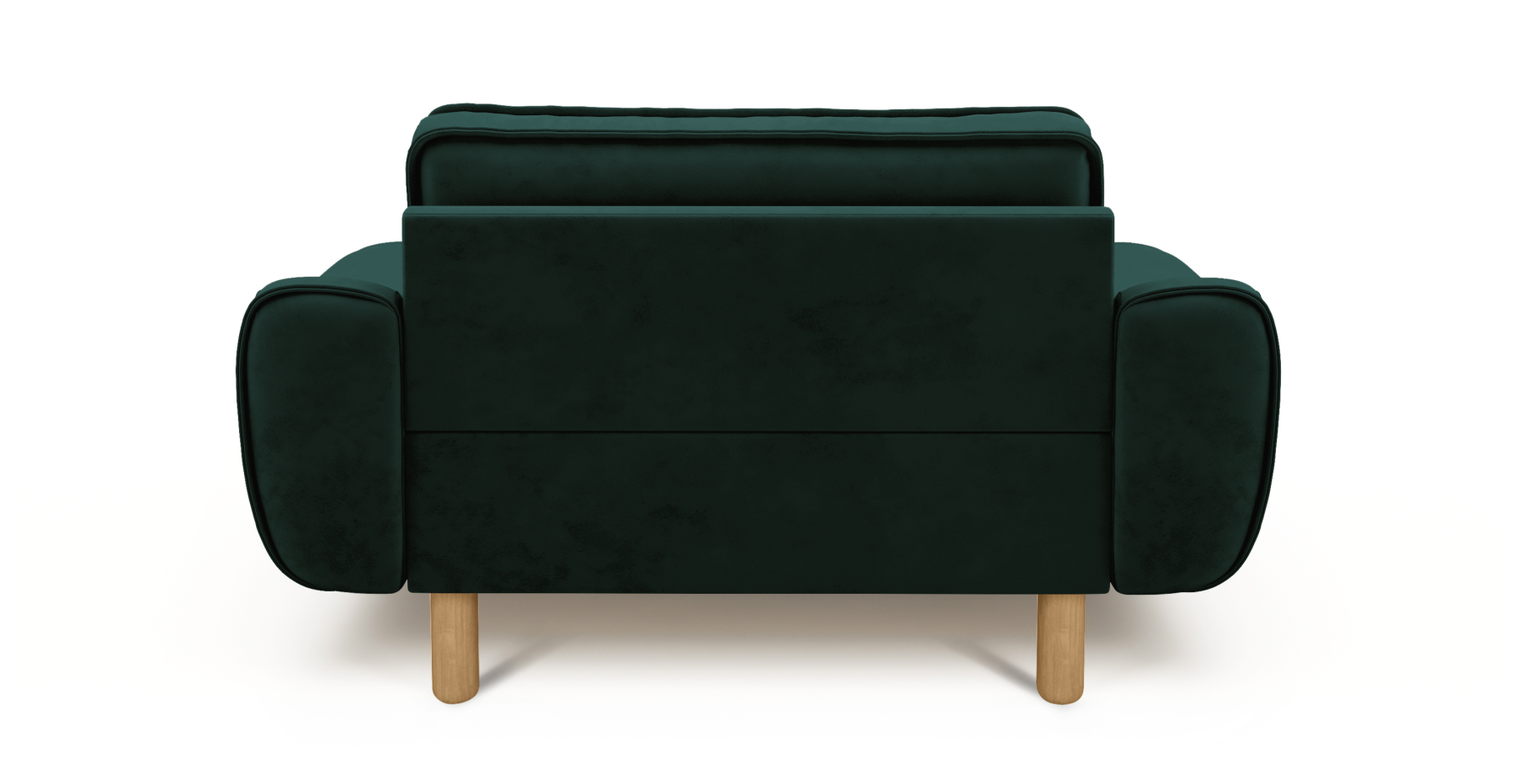 Klem Loveseat Silindir Ahşap Ayak - Dokuma Kadife
