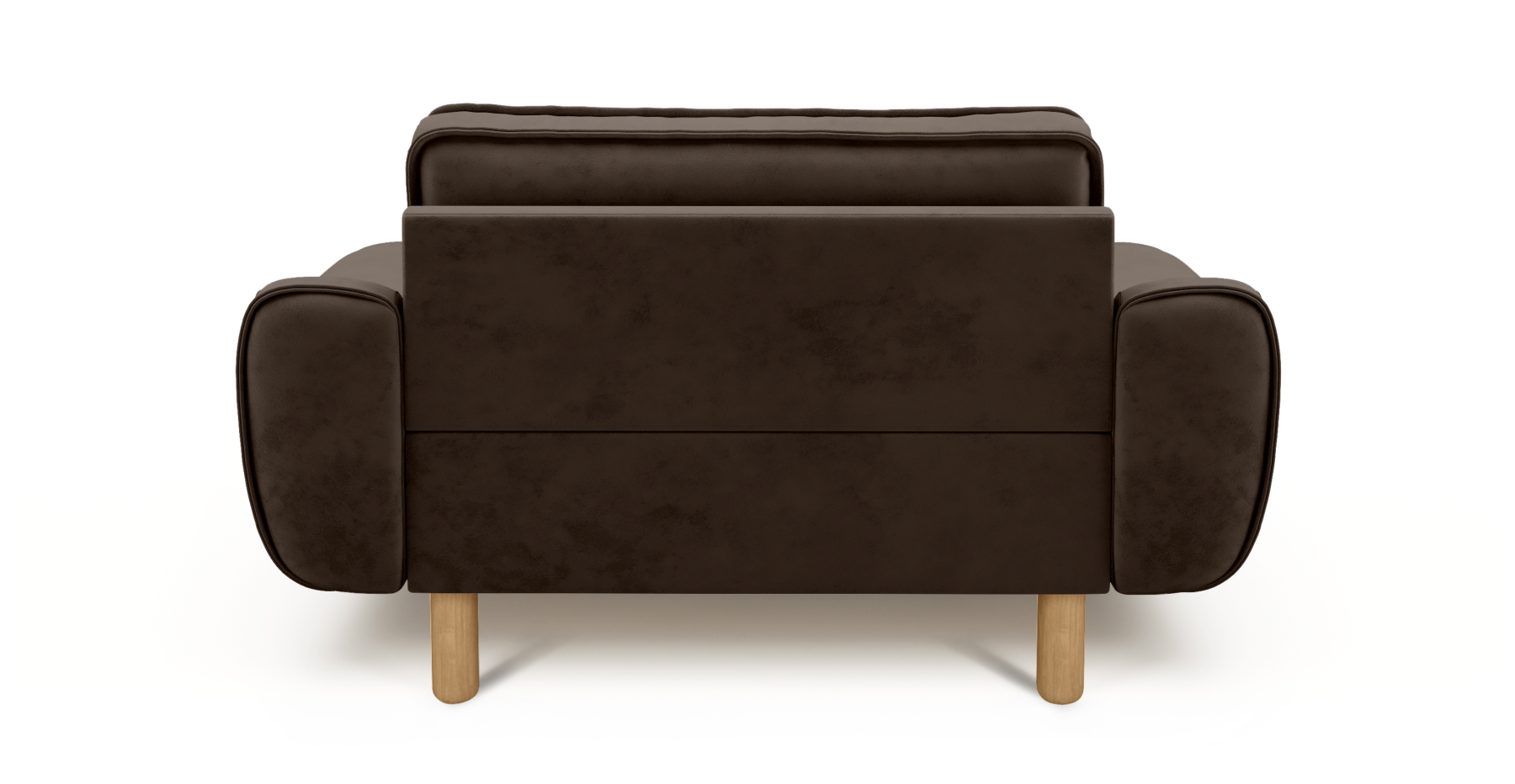 Klem Loveseat Silindir Ahşap Ayak - Dokuma Kadife