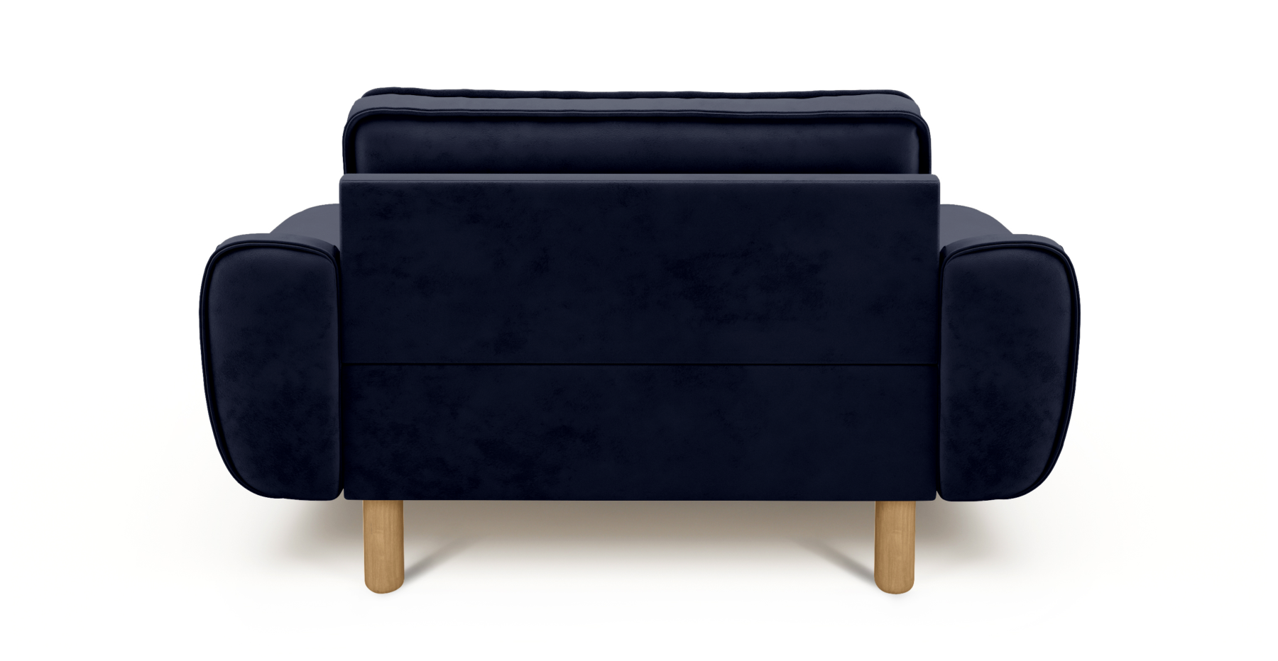 Klem Loveseat Silindir Ahşap Ayak - Dokuma Kadife