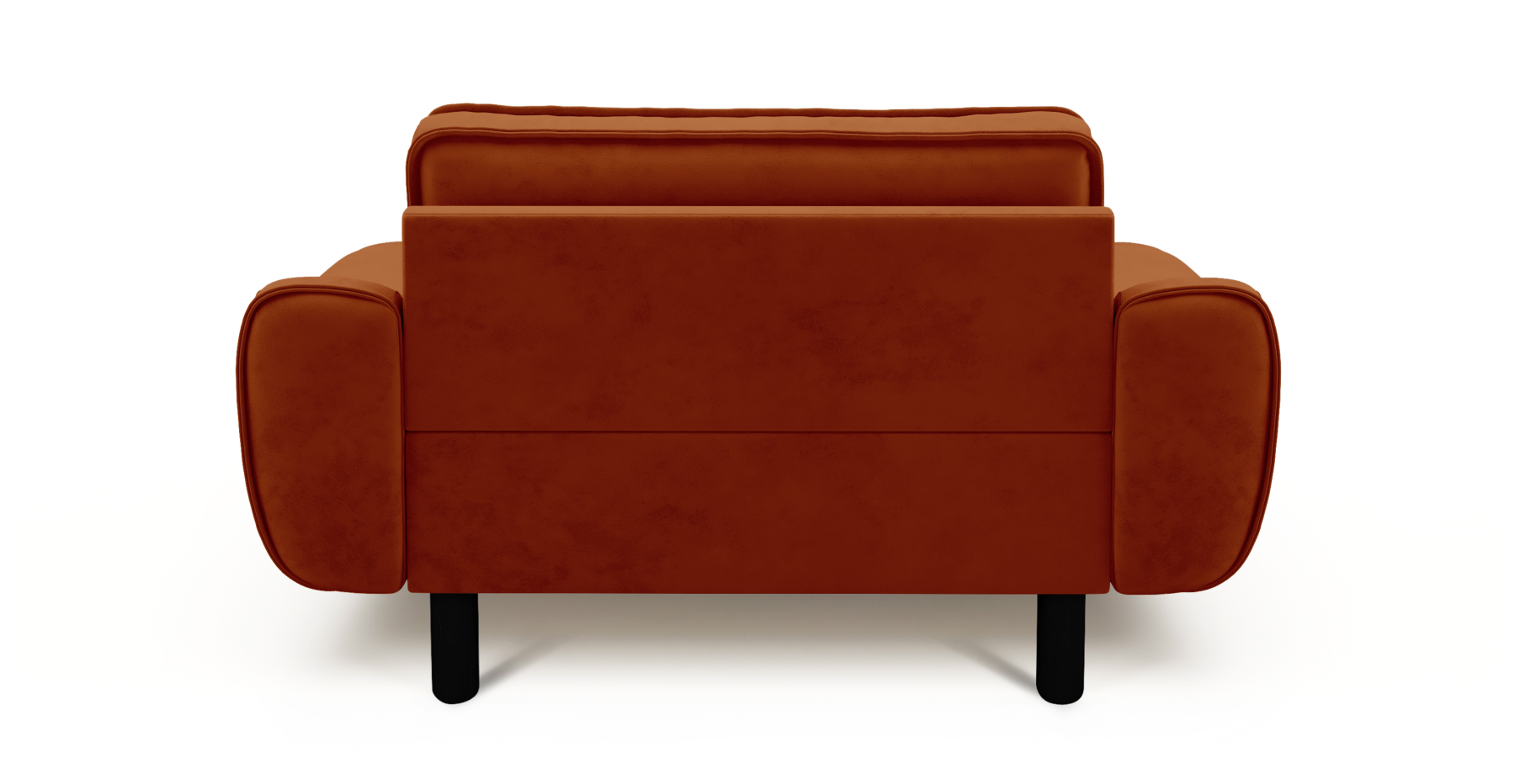 Klem Loveseat Silindir Ahşap Ayak - Dokuma Kadife
