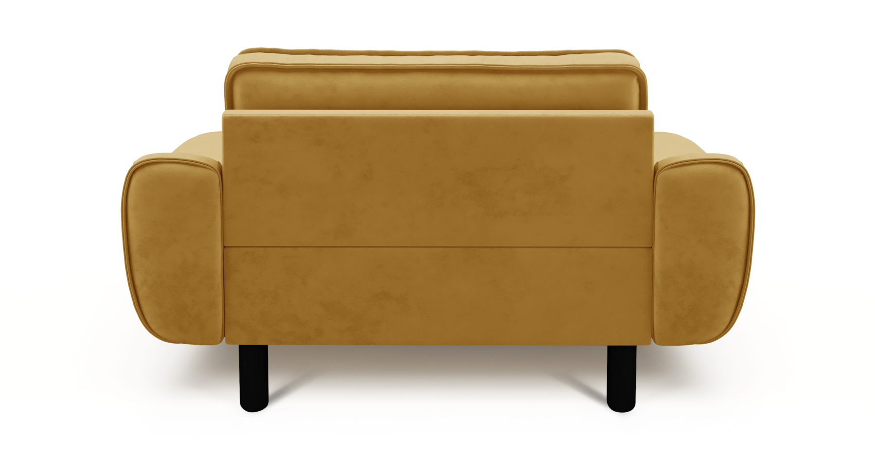 Klem Loveseat Silindir Ahşap Ayak - Dokuma Kadife