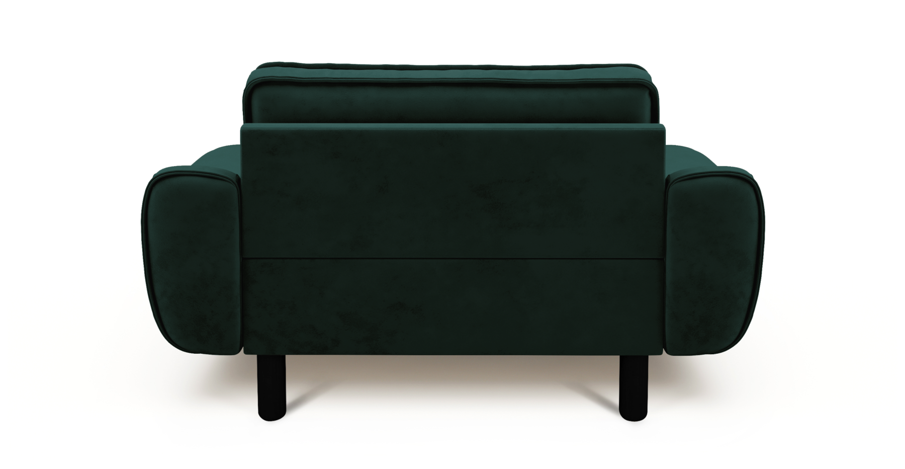 Klem Loveseat Silindir Ahşap Ayak - Dokuma Kadife