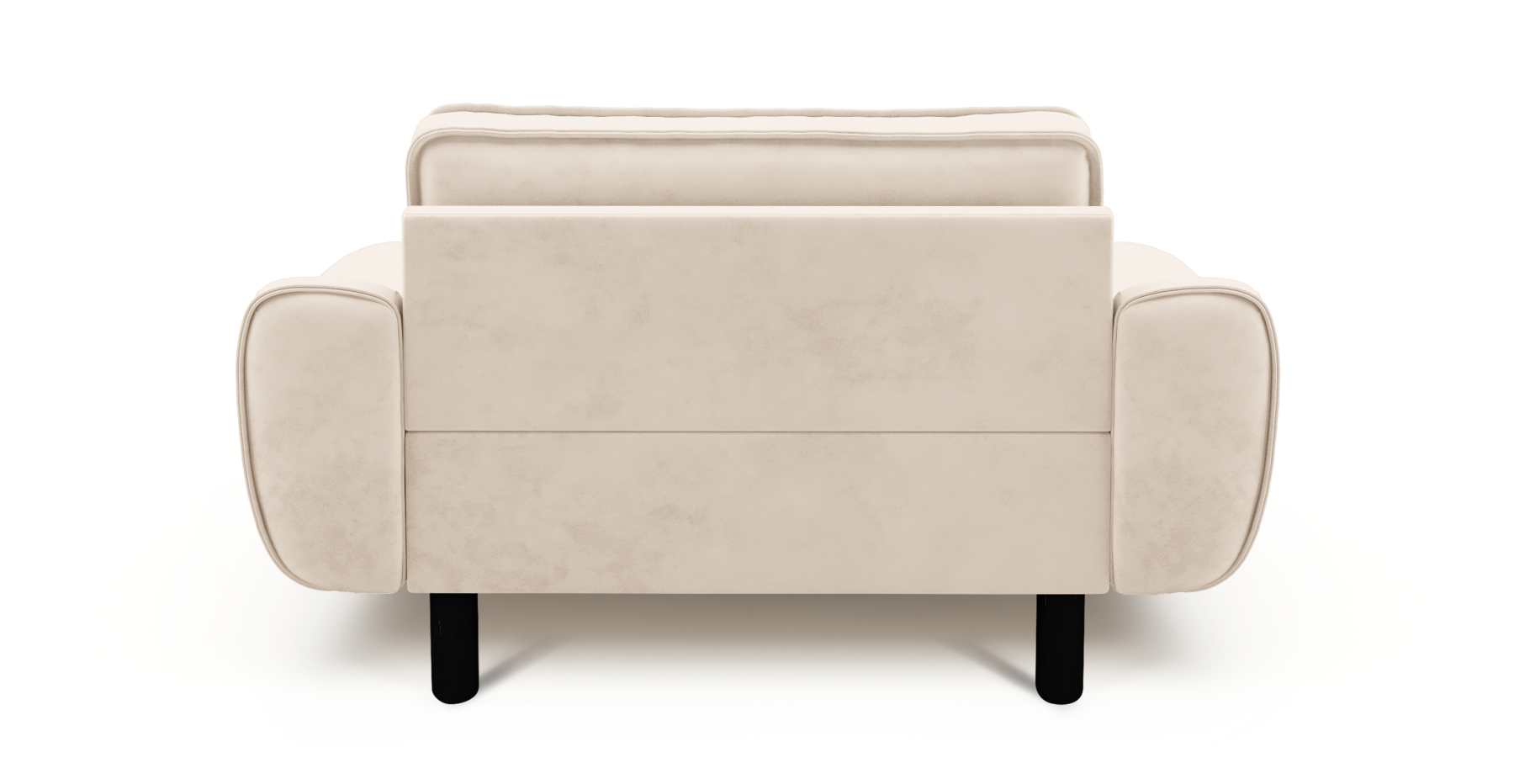 Klem Loveseat Silindir Ahşap Ayak - Dokuma Kadife