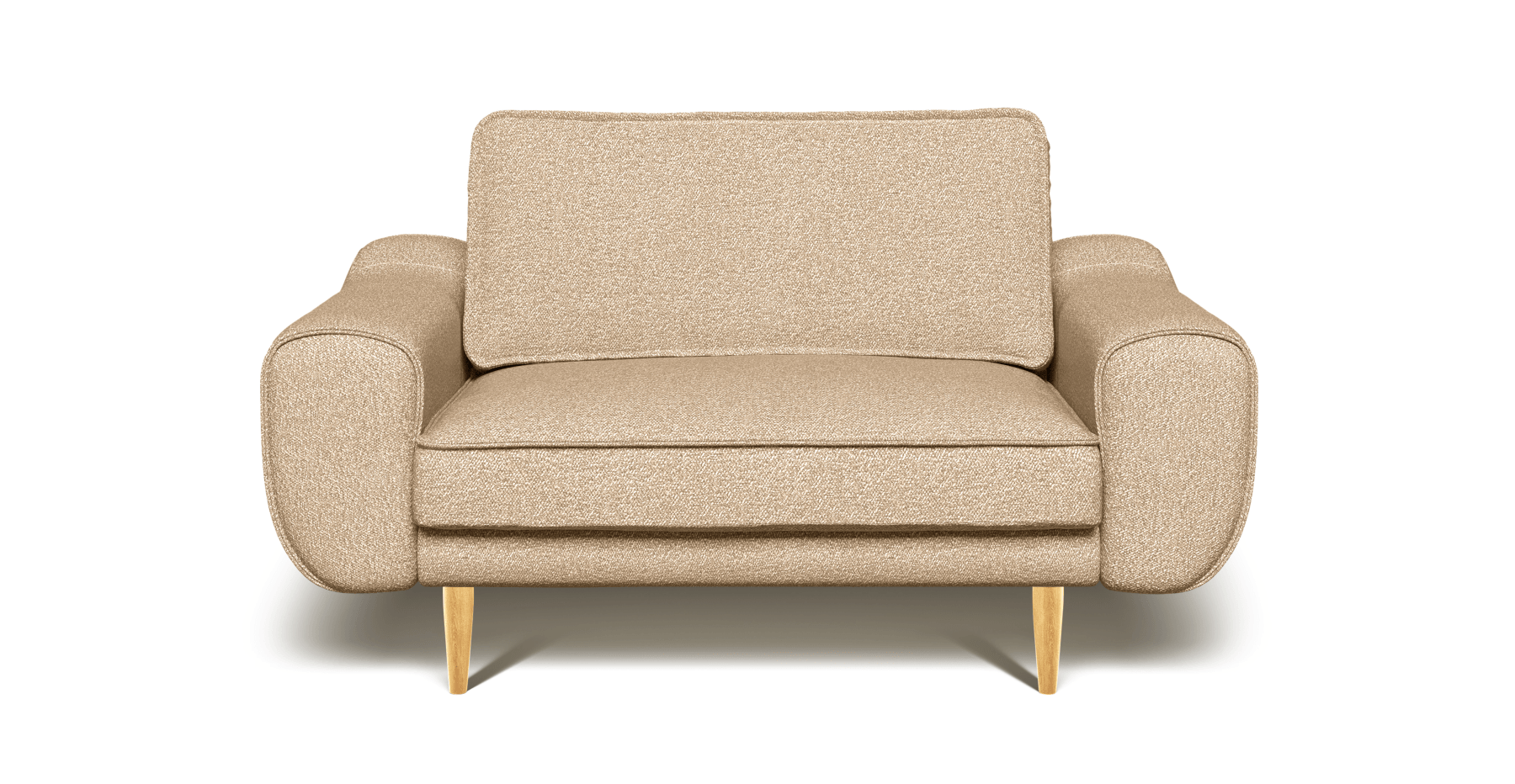 Klem Loveseat Ahşap Ayak - Bukle