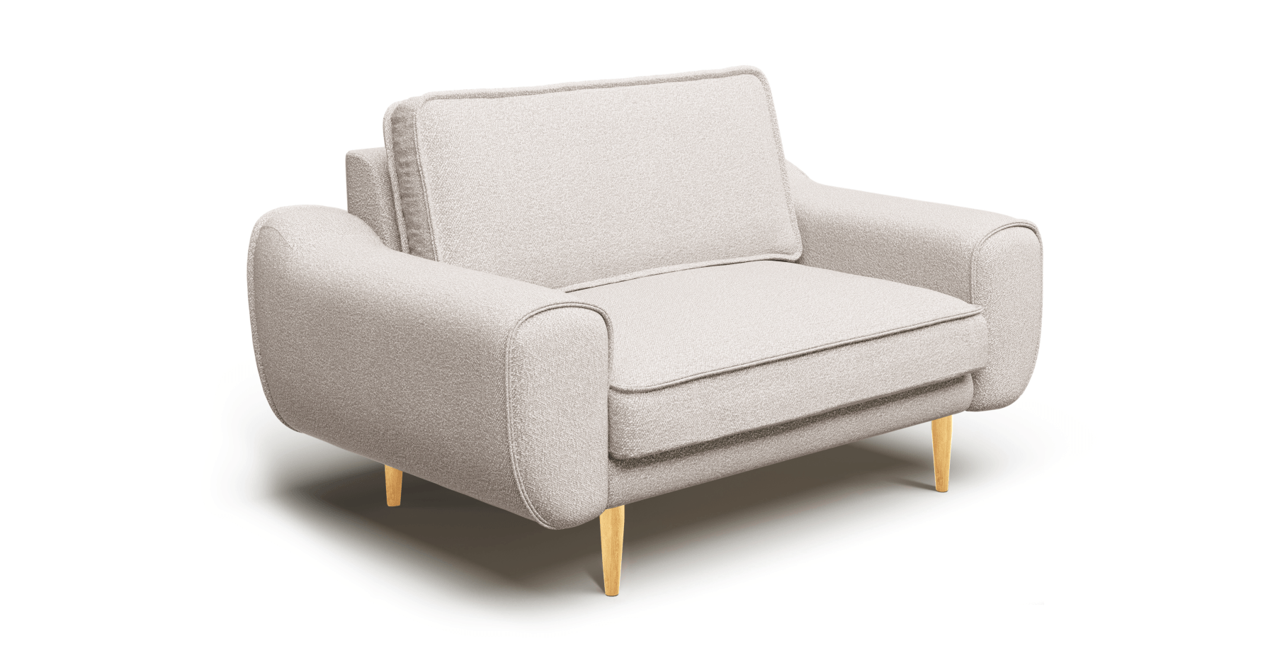 Klem Loveseat Ahşap Ayak - Bukle