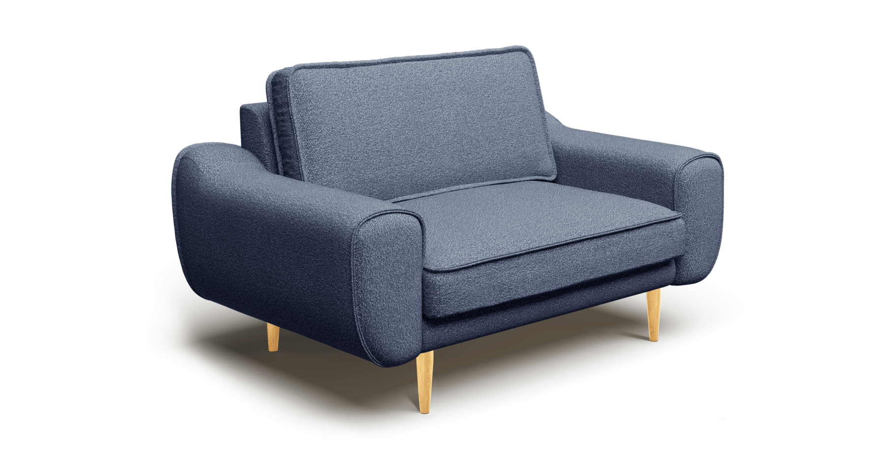 Klem Loveseat Ahşap Ayak - Bukle