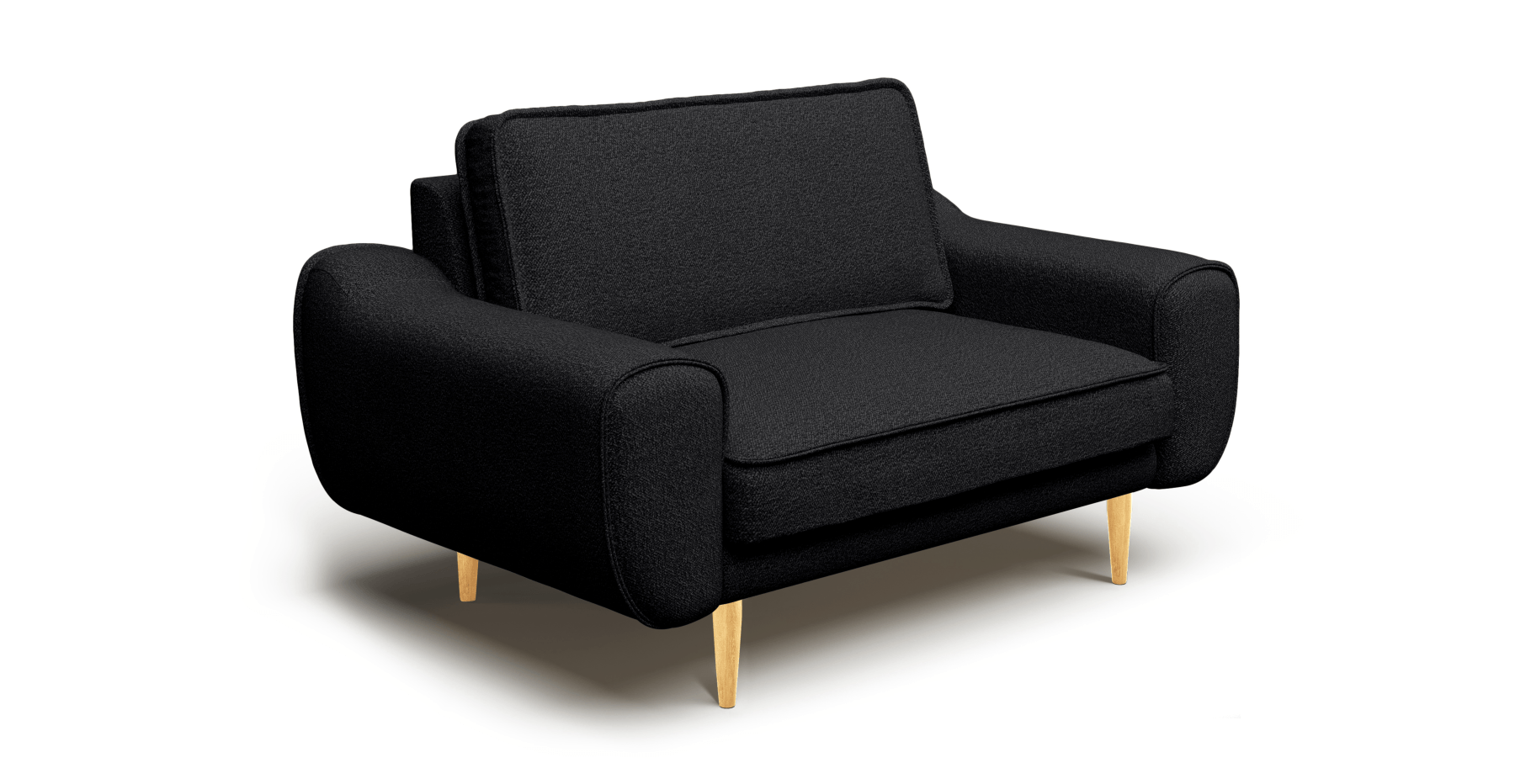 Klem Loveseat Ahşap Ayak - Bukle