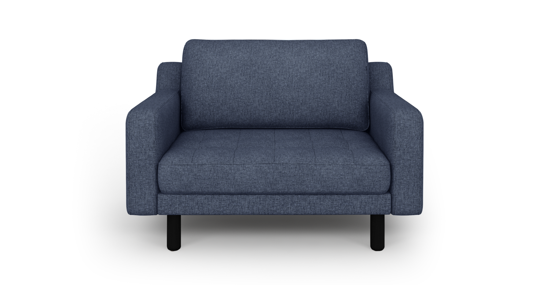 Modsy Loveseat Silindir Ahşap Ayak - Keten