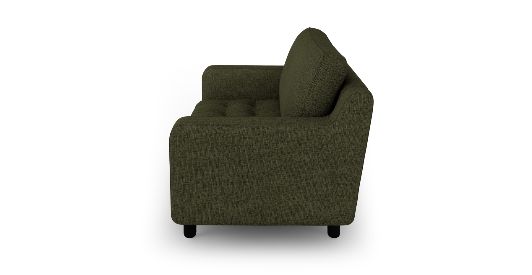 Modsy Loveseat Silindir Ahşap Ayak - Keten