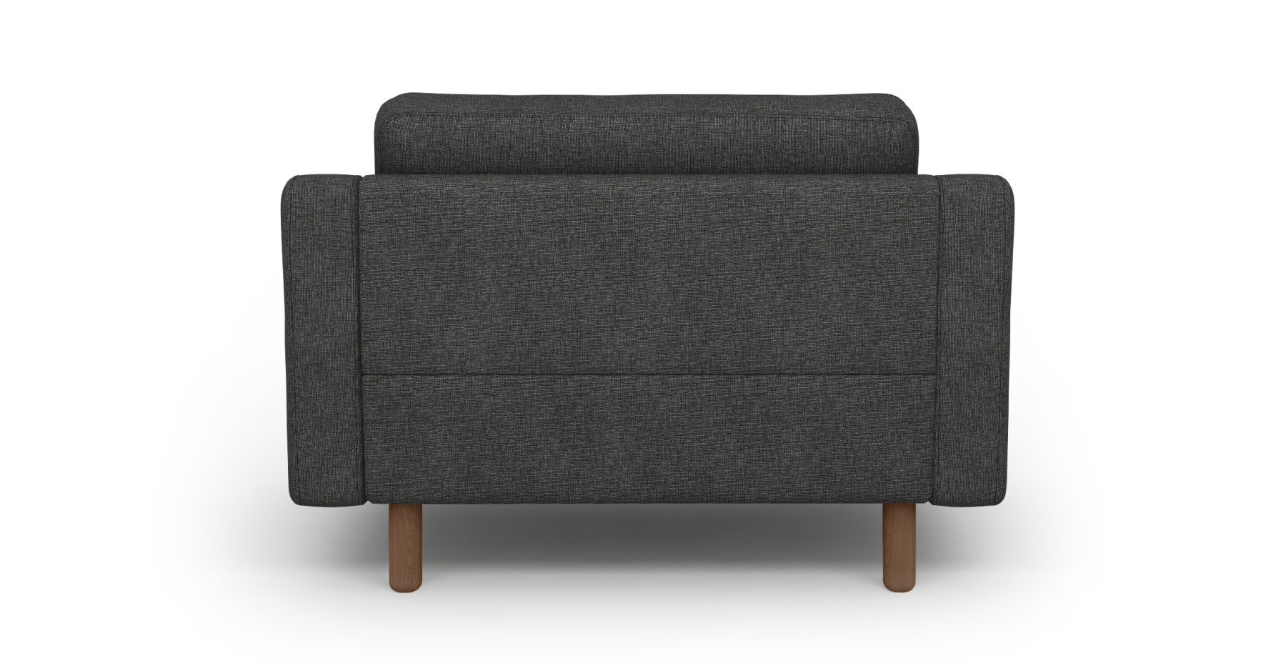 Modsy Loveseat Silindir Ahşap Ayak - Keten
