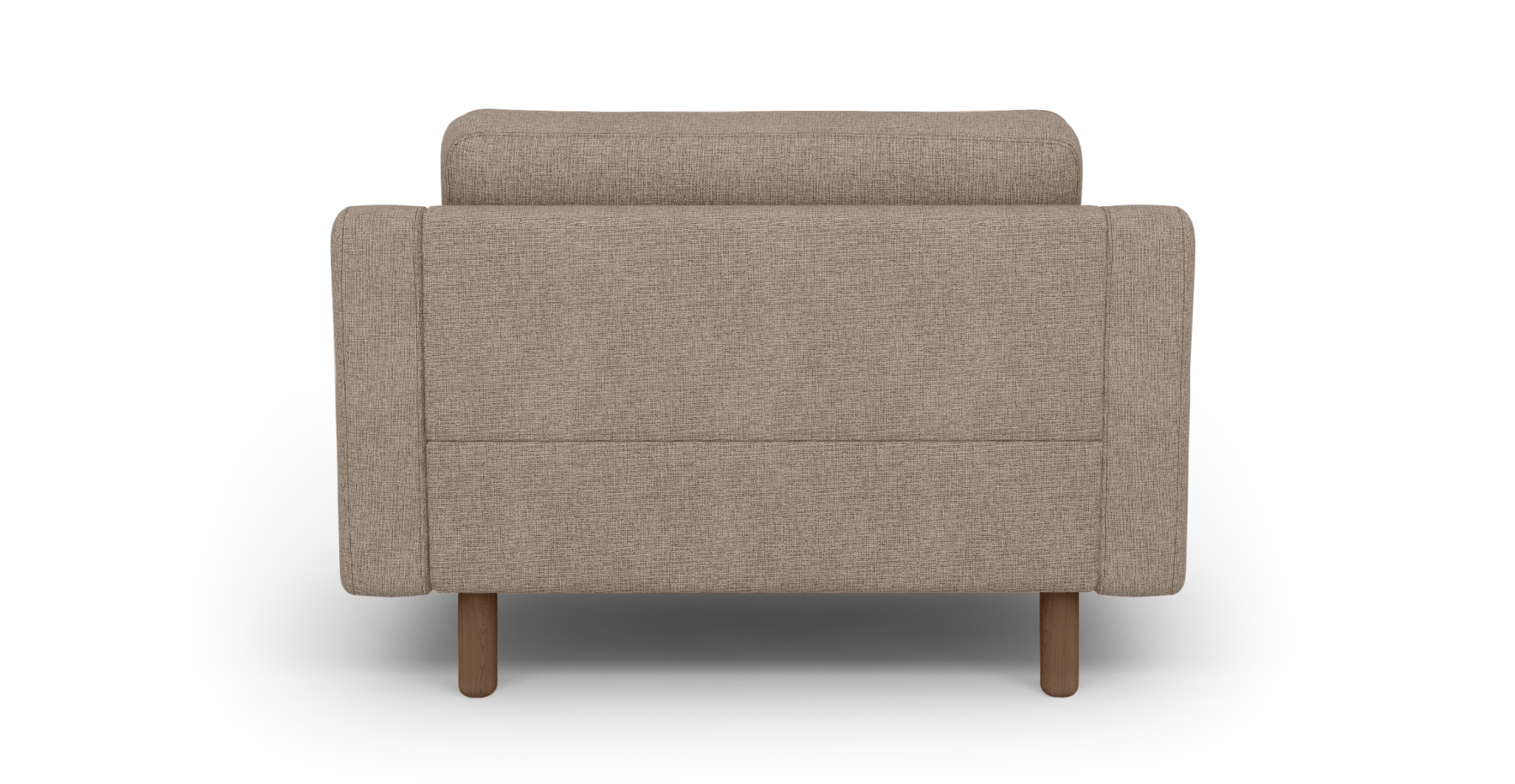 Modsy Loveseat Silindir Ahşap Ayak - Keten