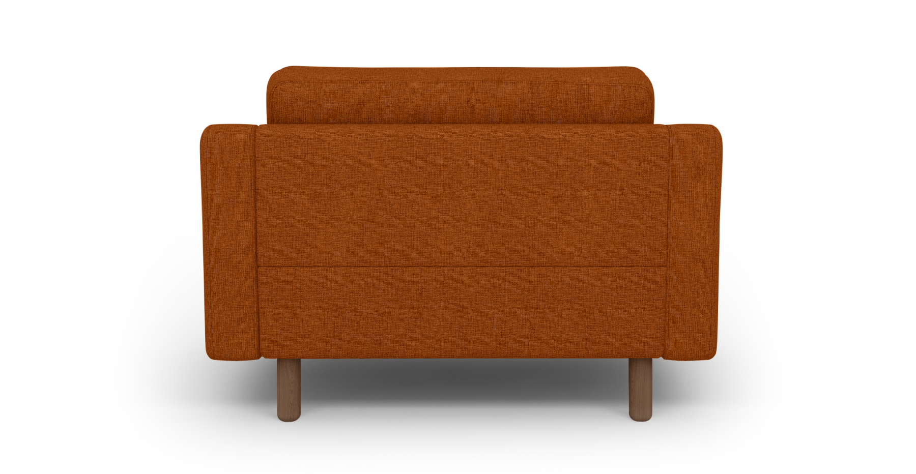 Modsy Loveseat Silindir Ahşap Ayak - Keten