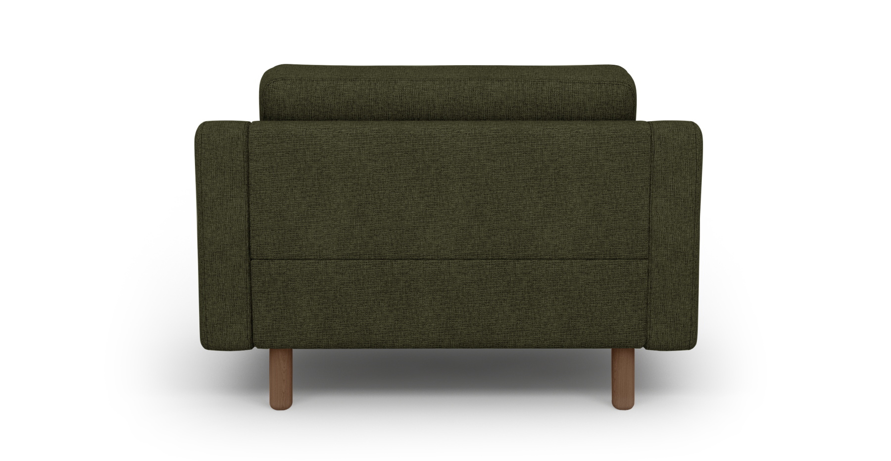 Modsy Loveseat Silindir Ahşap Ayak - Keten