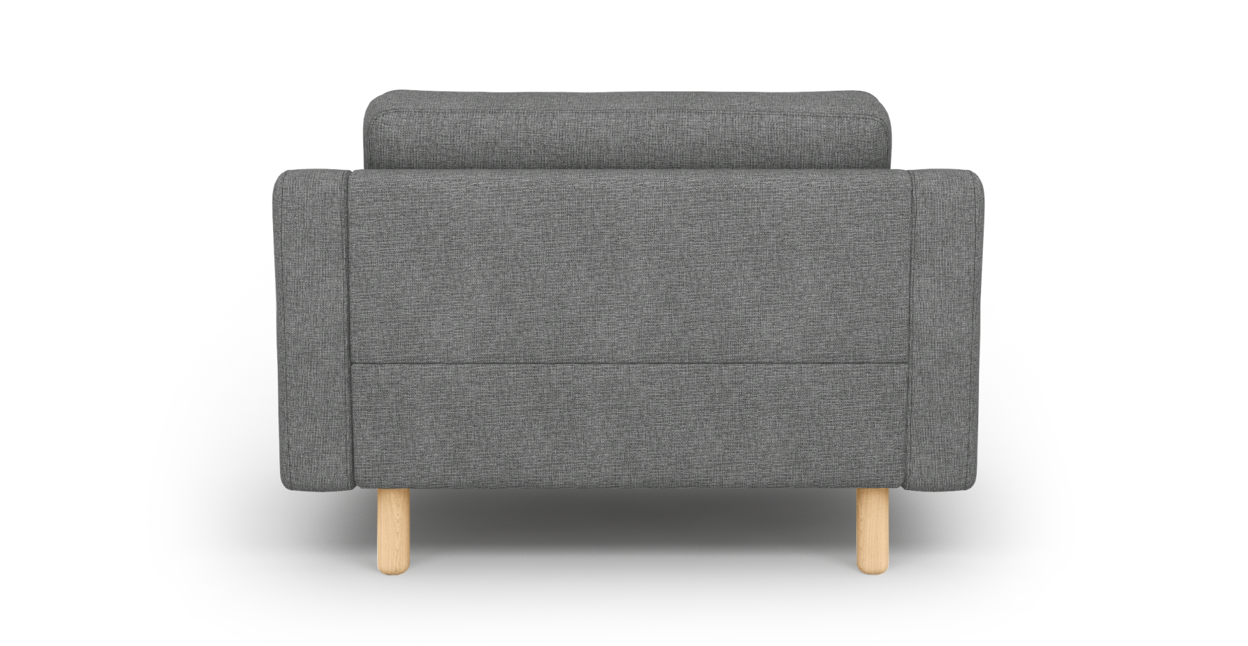 Modsy Loveseat Silindir Ahşap Ayak - Keten