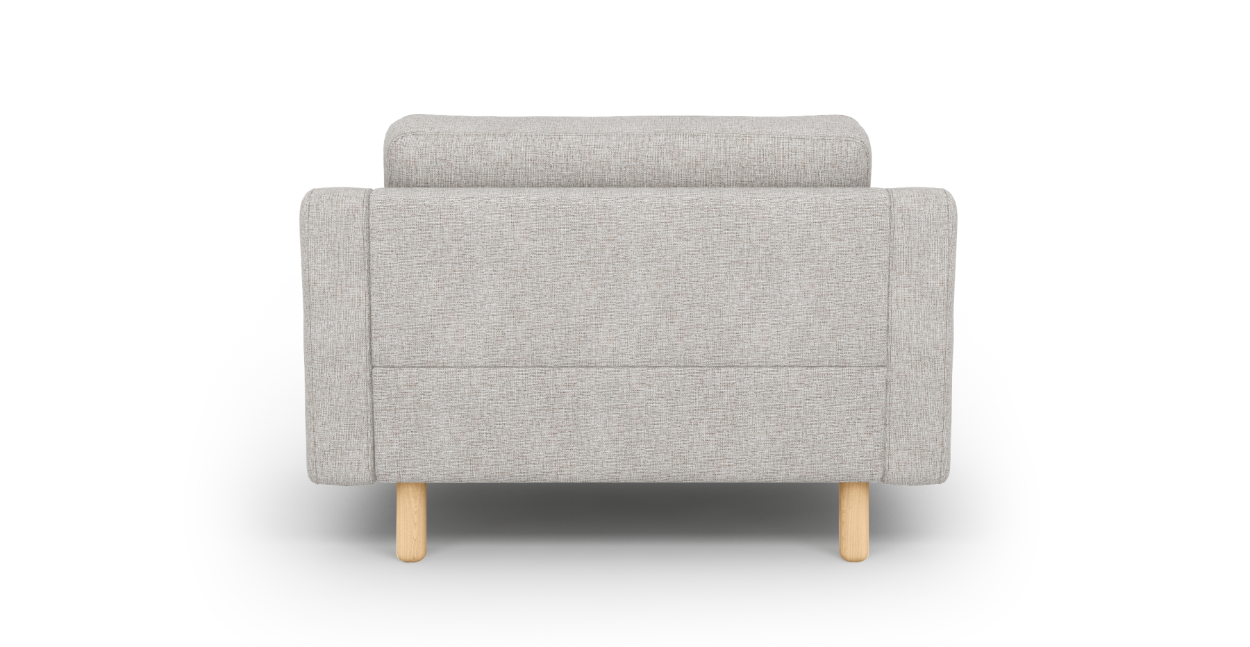 Modsy Loveseat Silindir Ahşap Ayak - Keten