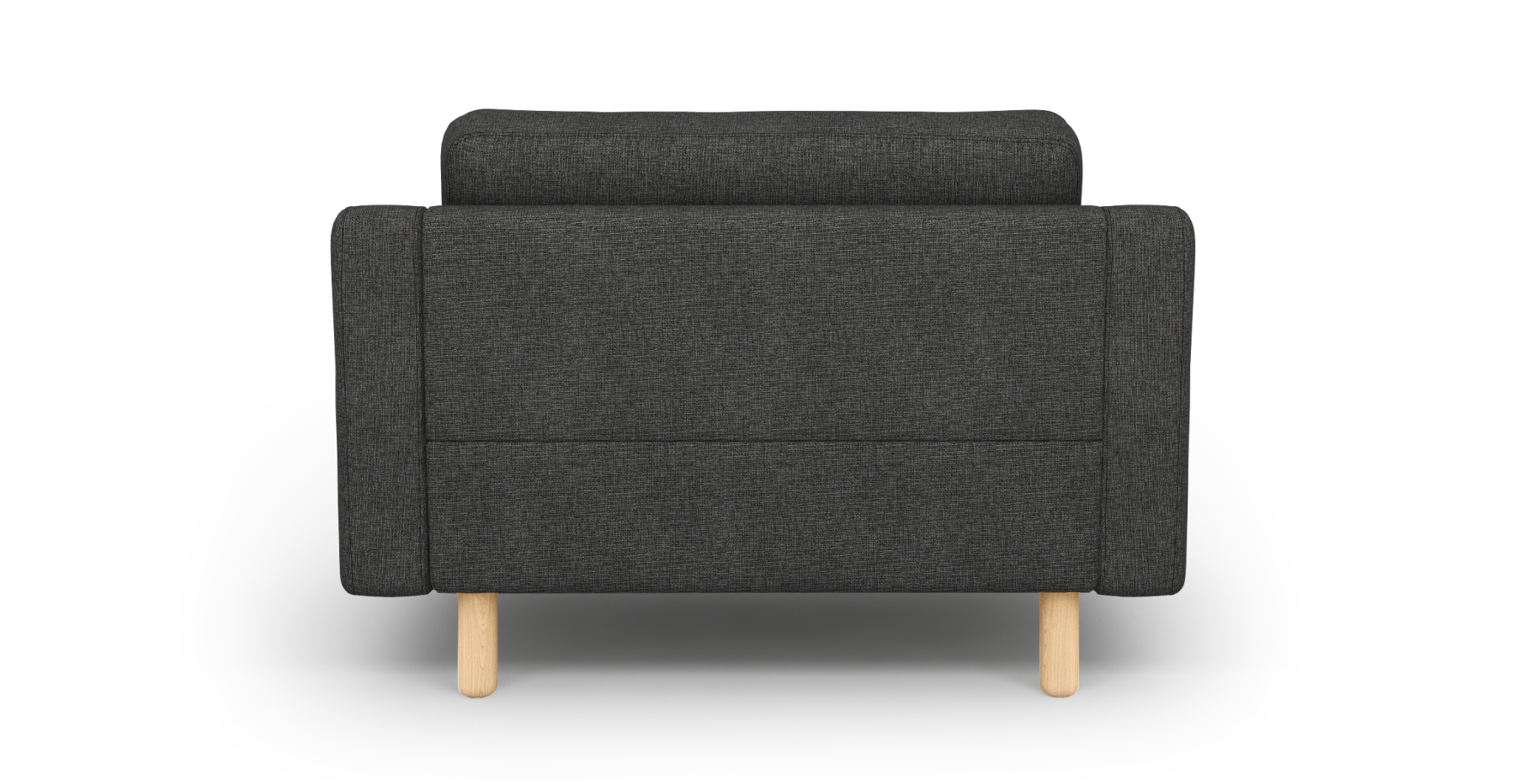 Modsy Loveseat Silindir Ahşap Ayak - Keten