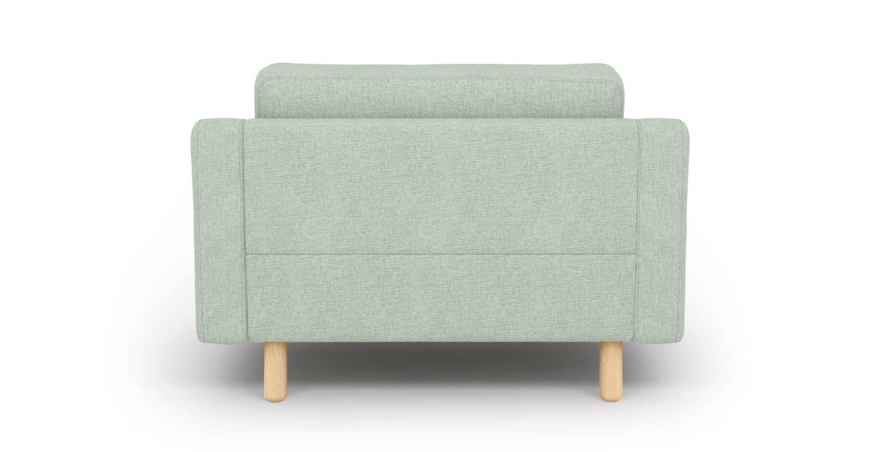 Modsy Loveseat Silindir Ahşap Ayak - Keten
