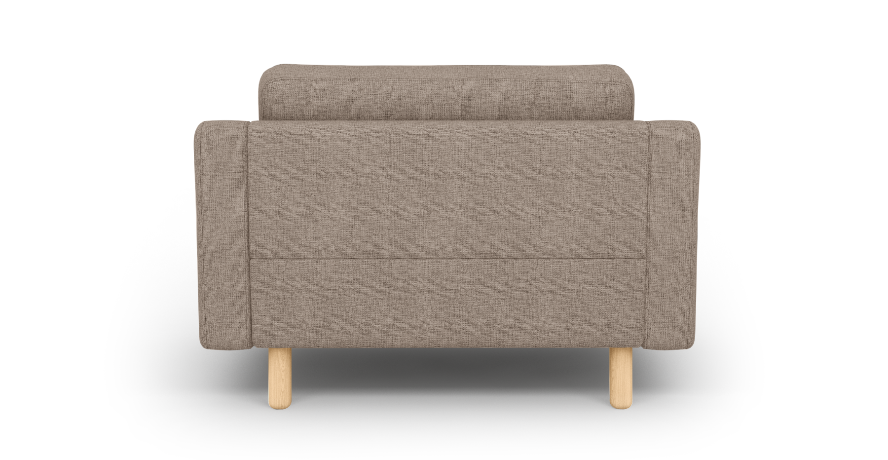 Modsy Loveseat Silindir Ahşap Ayak - Keten
