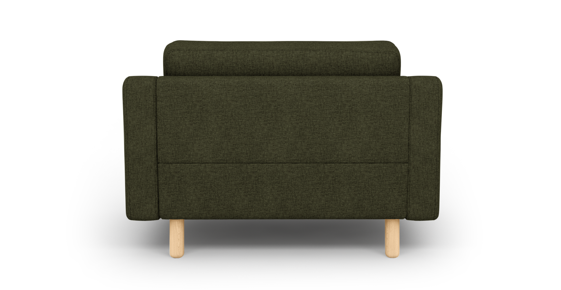 Modsy Loveseat Silindir Ahşap Ayak - Keten