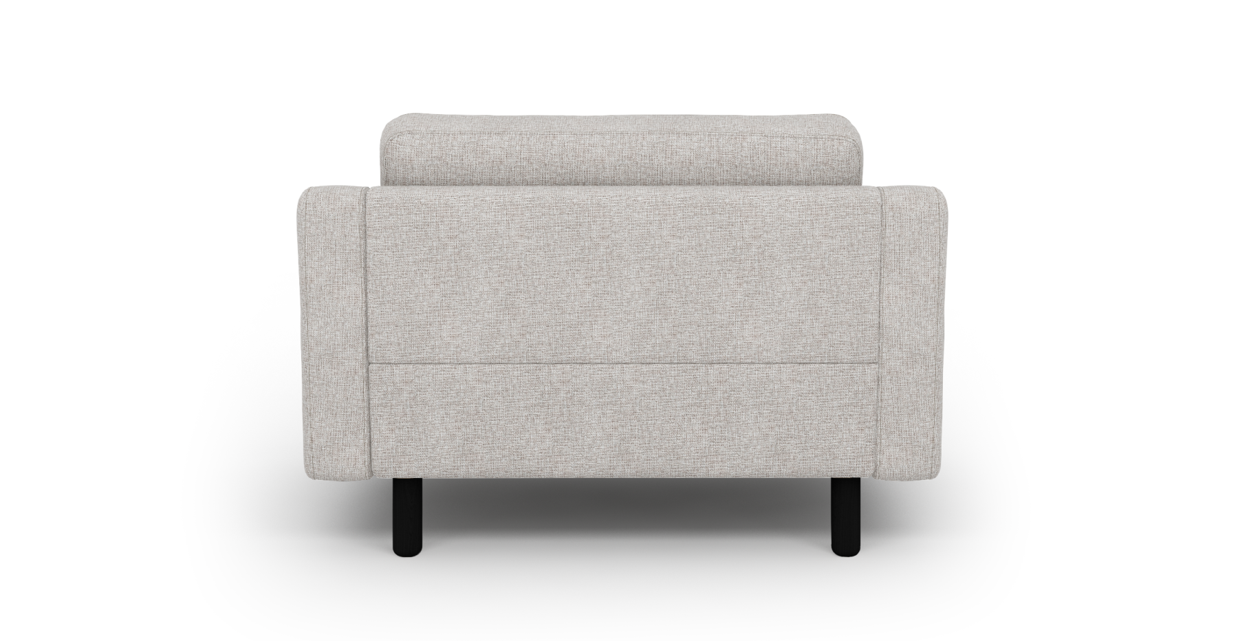 Modsy Loveseat Silindir Ahşap Ayak - Keten
