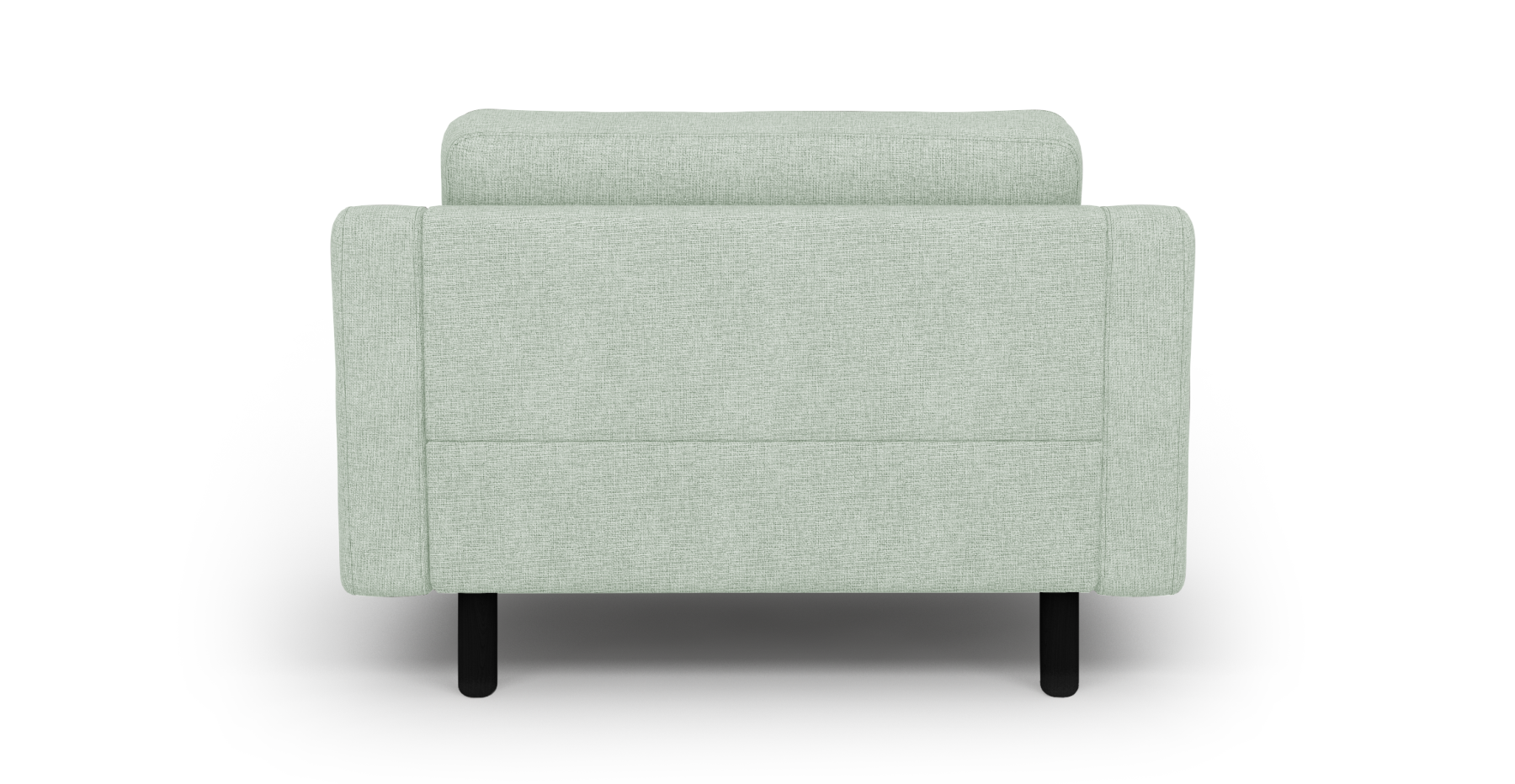 Modsy Loveseat Silindir Ahşap Ayak - Keten