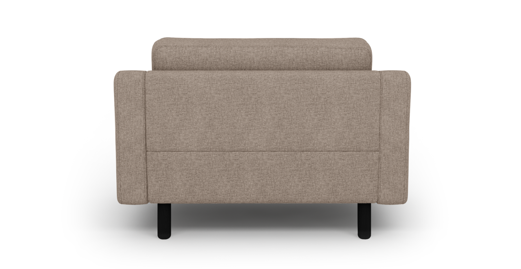 Modsy Loveseat Silindir Ahşap Ayak - Keten