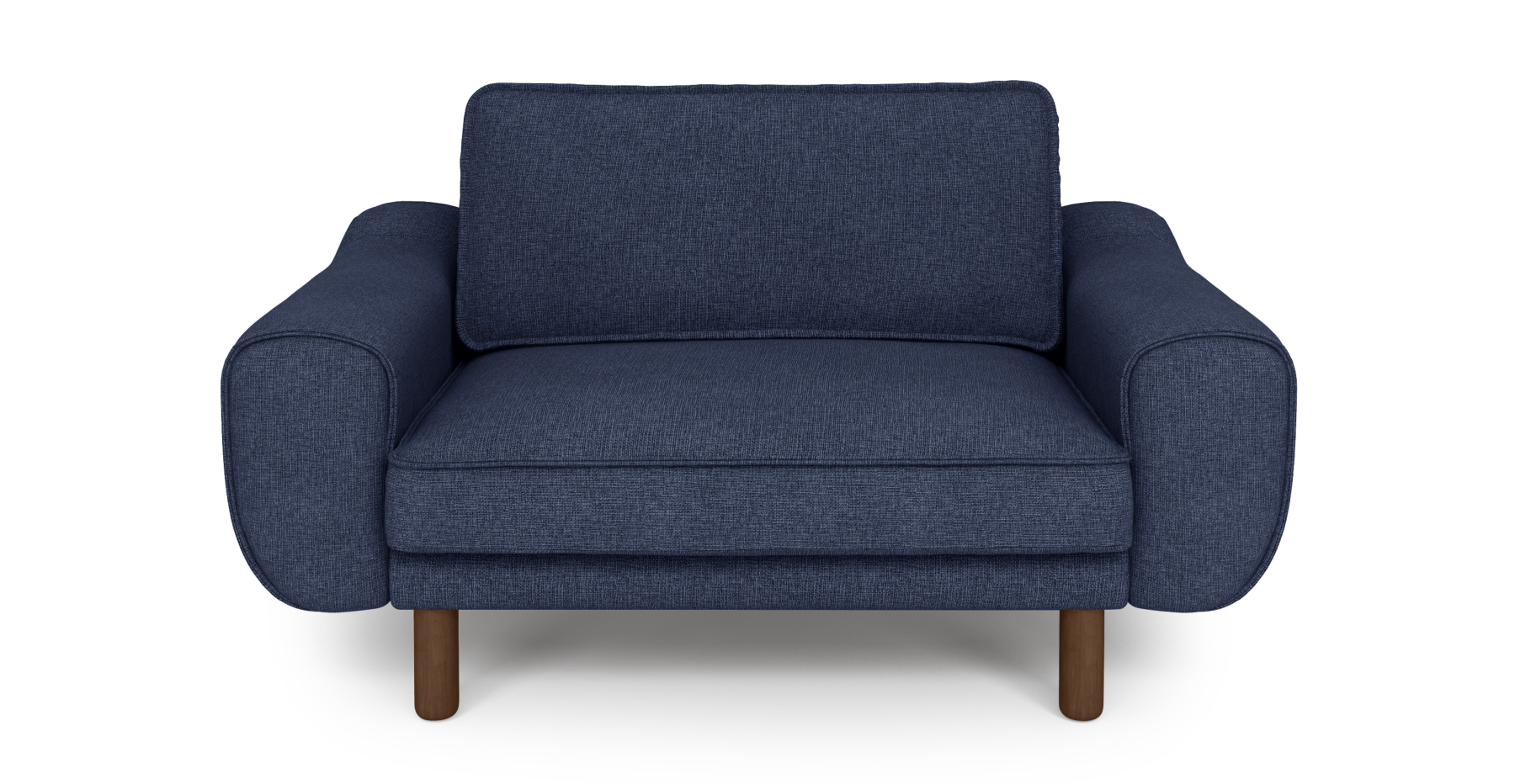 Klem Loveseat Silindir Ahşap Ayak - Keten