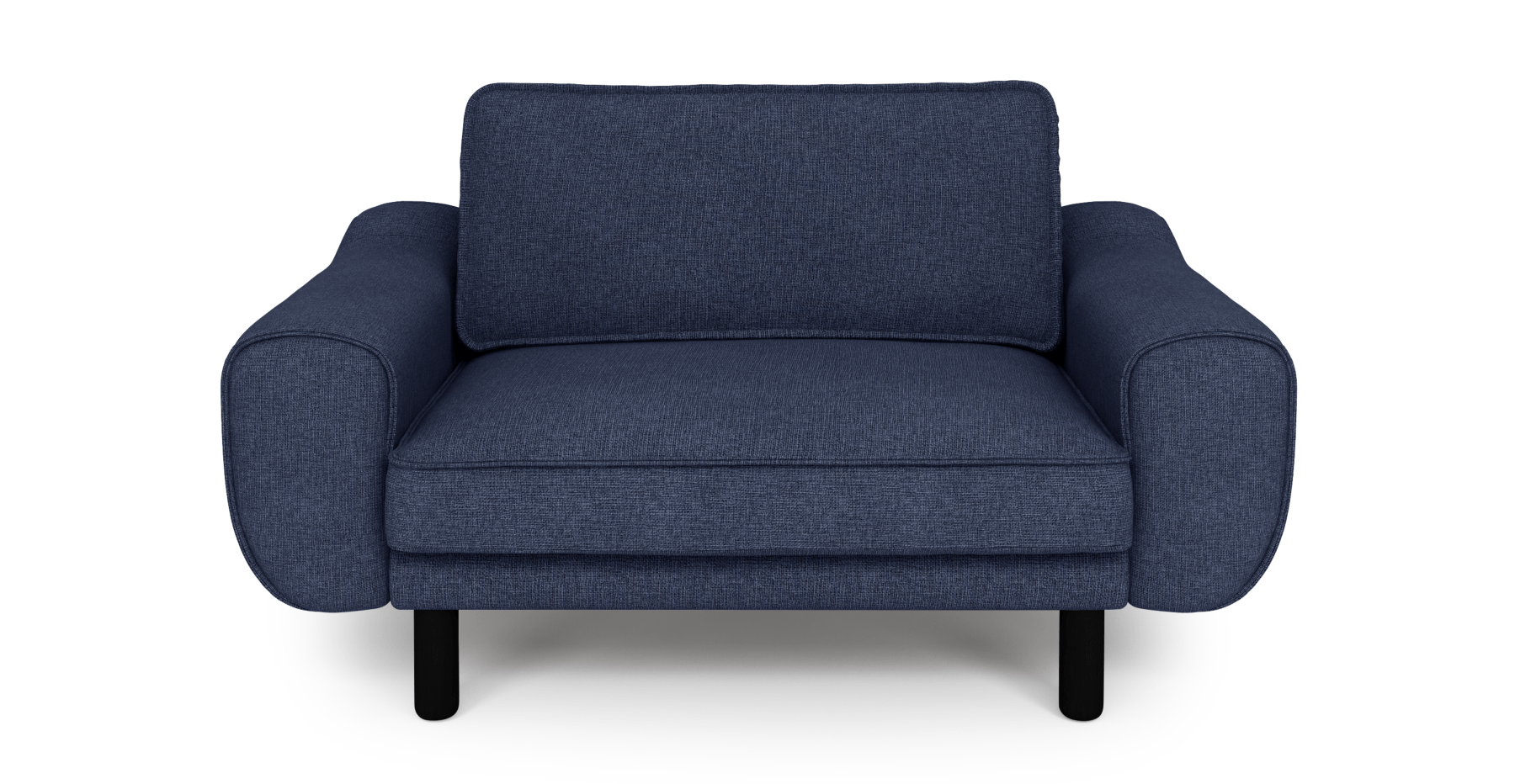 Klem Loveseat Silindir Ahşap Ayak - Keten