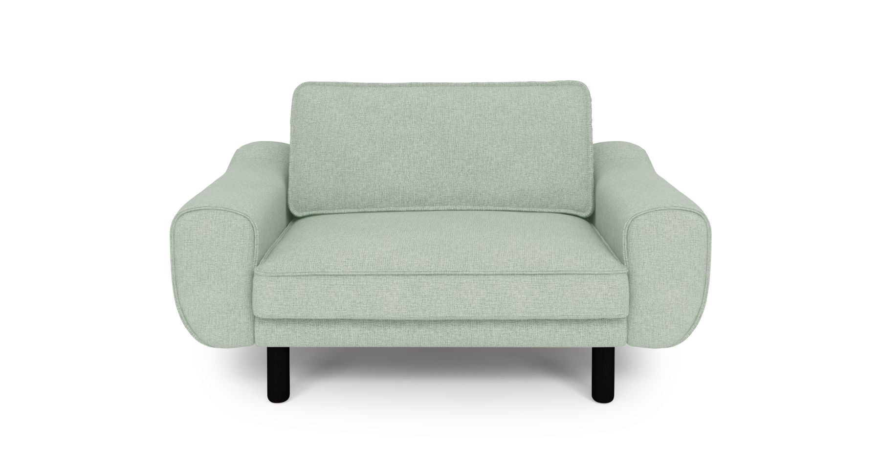 Klem Loveseat Silindir Ahşap Ayak - Keten