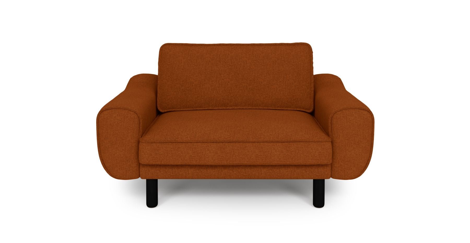 Klem Loveseat Silindir Ahşap Ayak - Keten