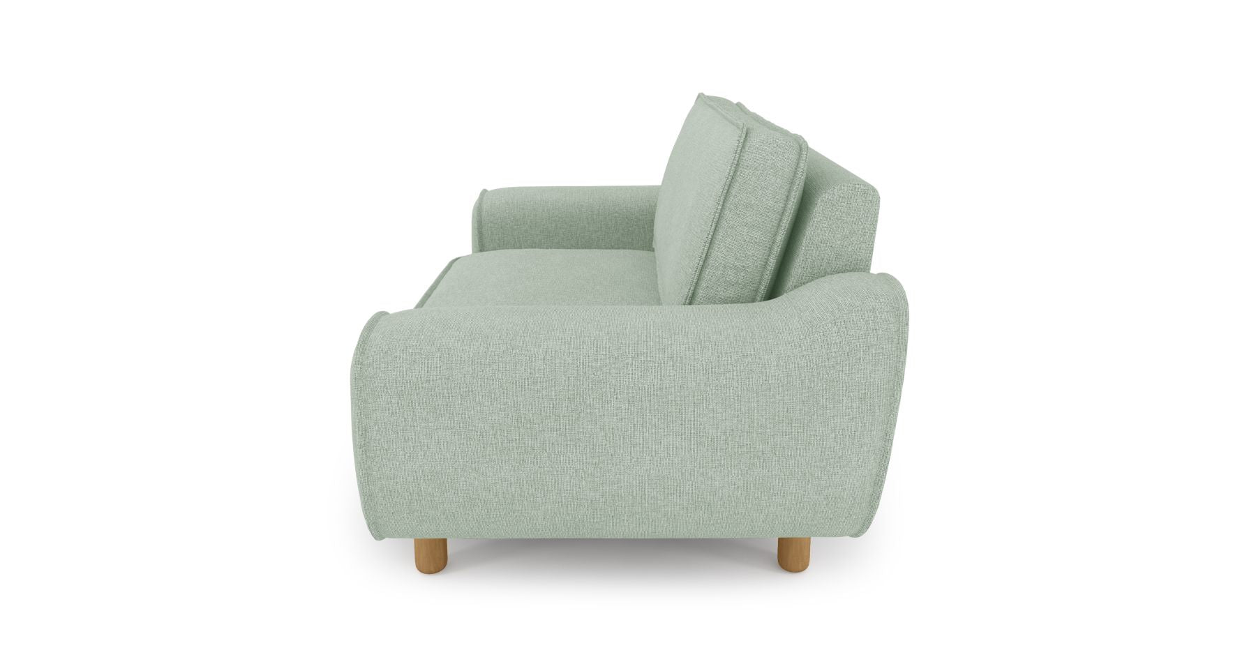 Klem Loveseat Silindir Ahşap Ayak - Keten