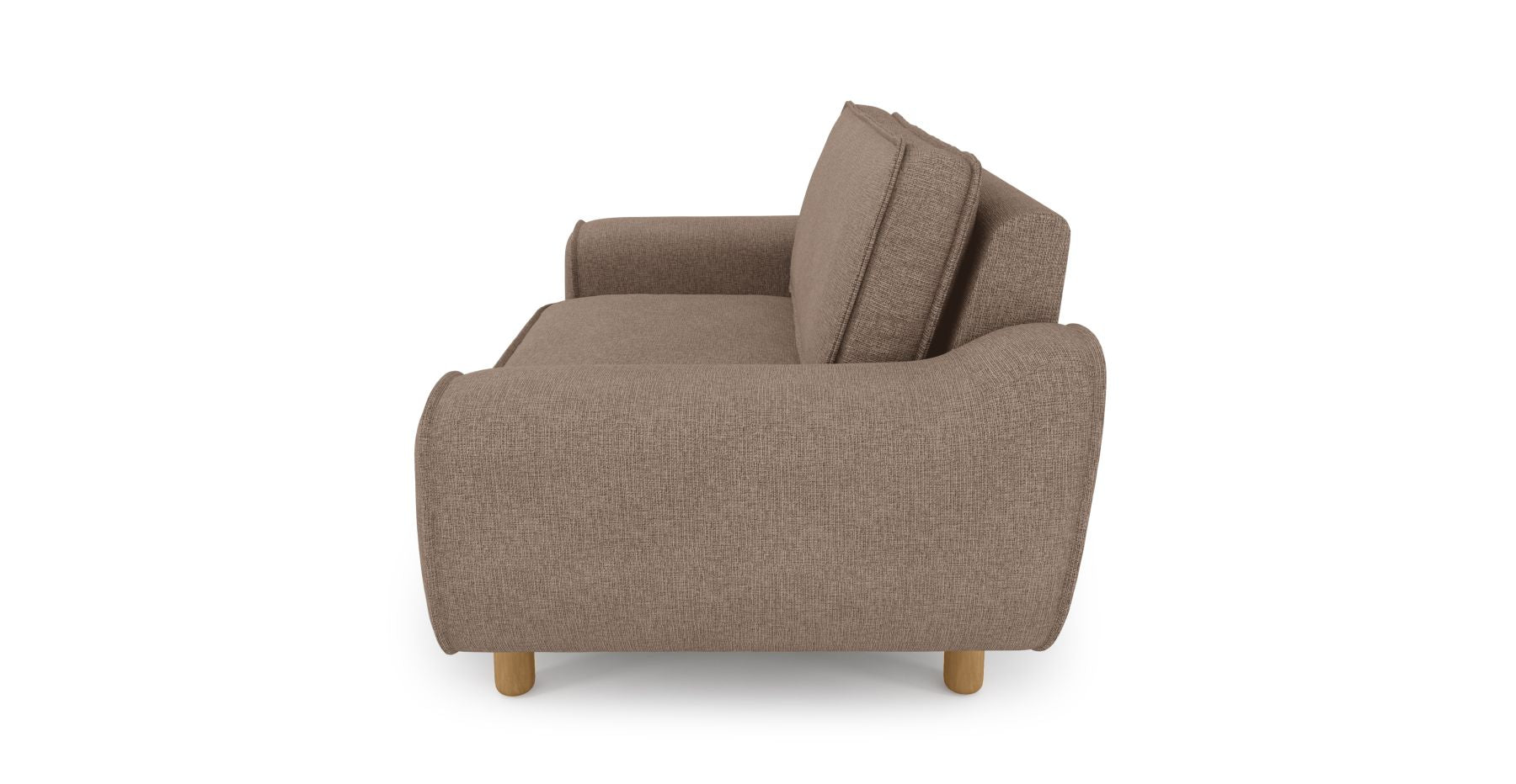 Klem Loveseat Silindir Ahşap Ayak - Keten