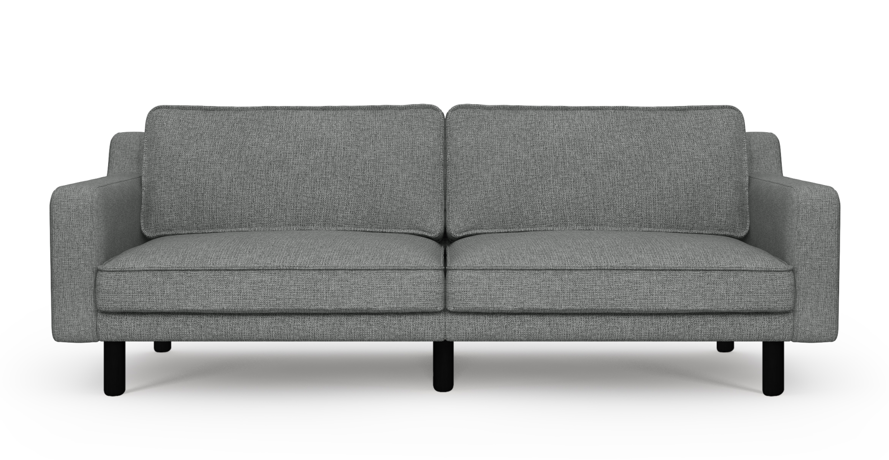 Klem Slim Üçlü Koltuk Large Silindir Ahşap Ayak - Keten