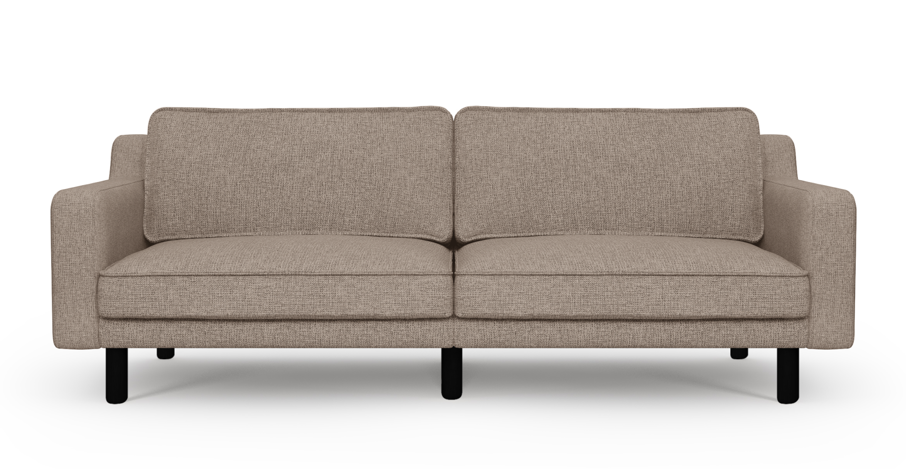 Klem Slim Üçlü Koltuk Large Silindir Ahşap Ayak - Keten