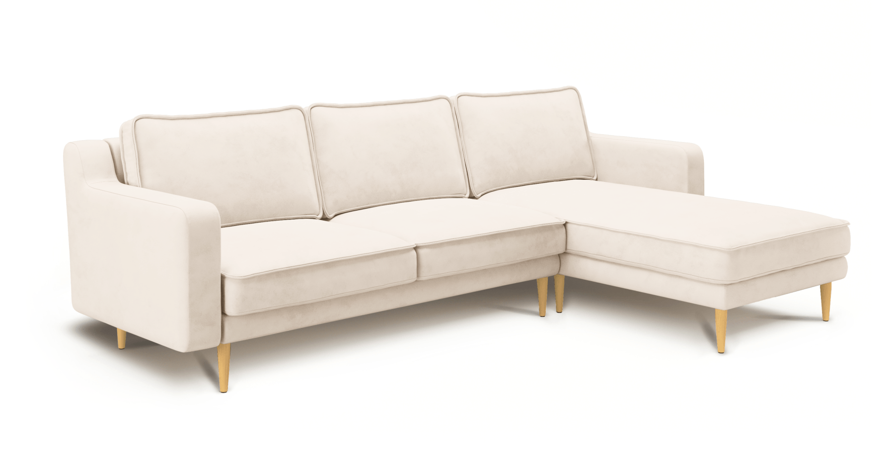 Klem Slim 266 x 171 Köşe Ahşap Ayak - Dokuma Kadife