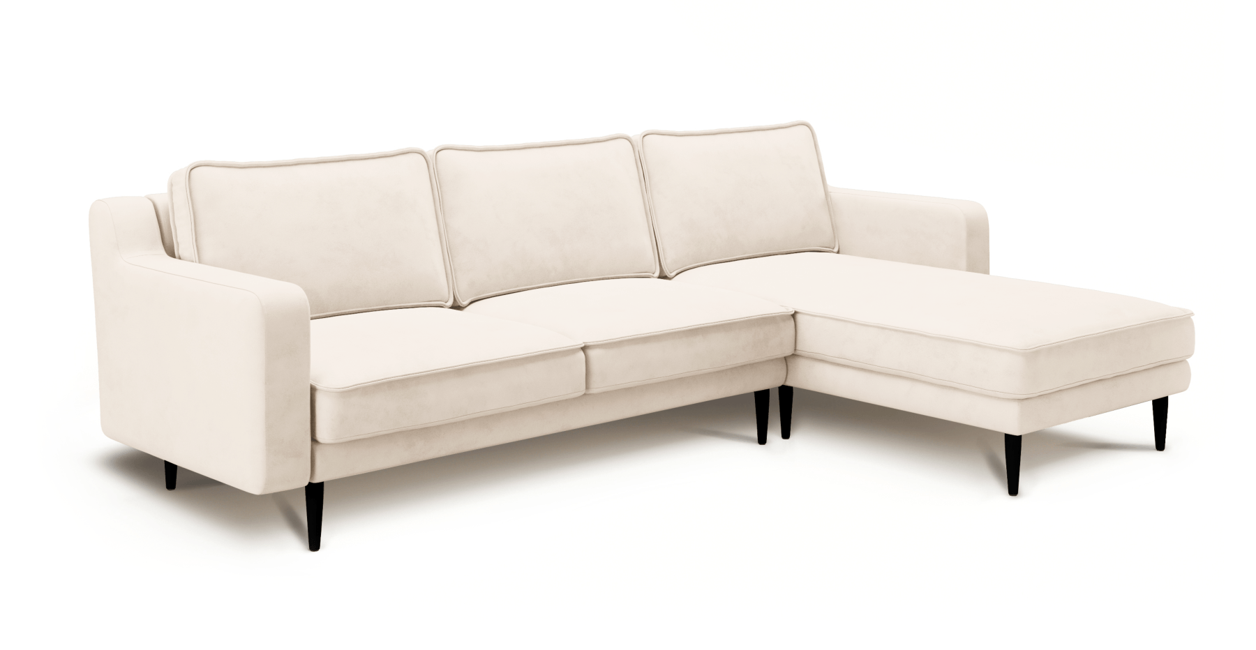 Klem Slim 266 x 171 Köşe Ahşap Ayak - Dokuma Kadife