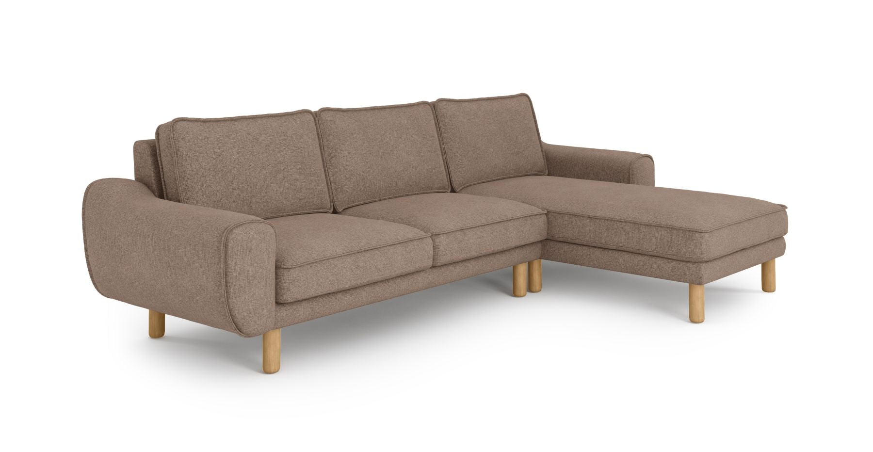 Klem 280 x 171 Köşe Silindir Ahşap Ayak - Keten