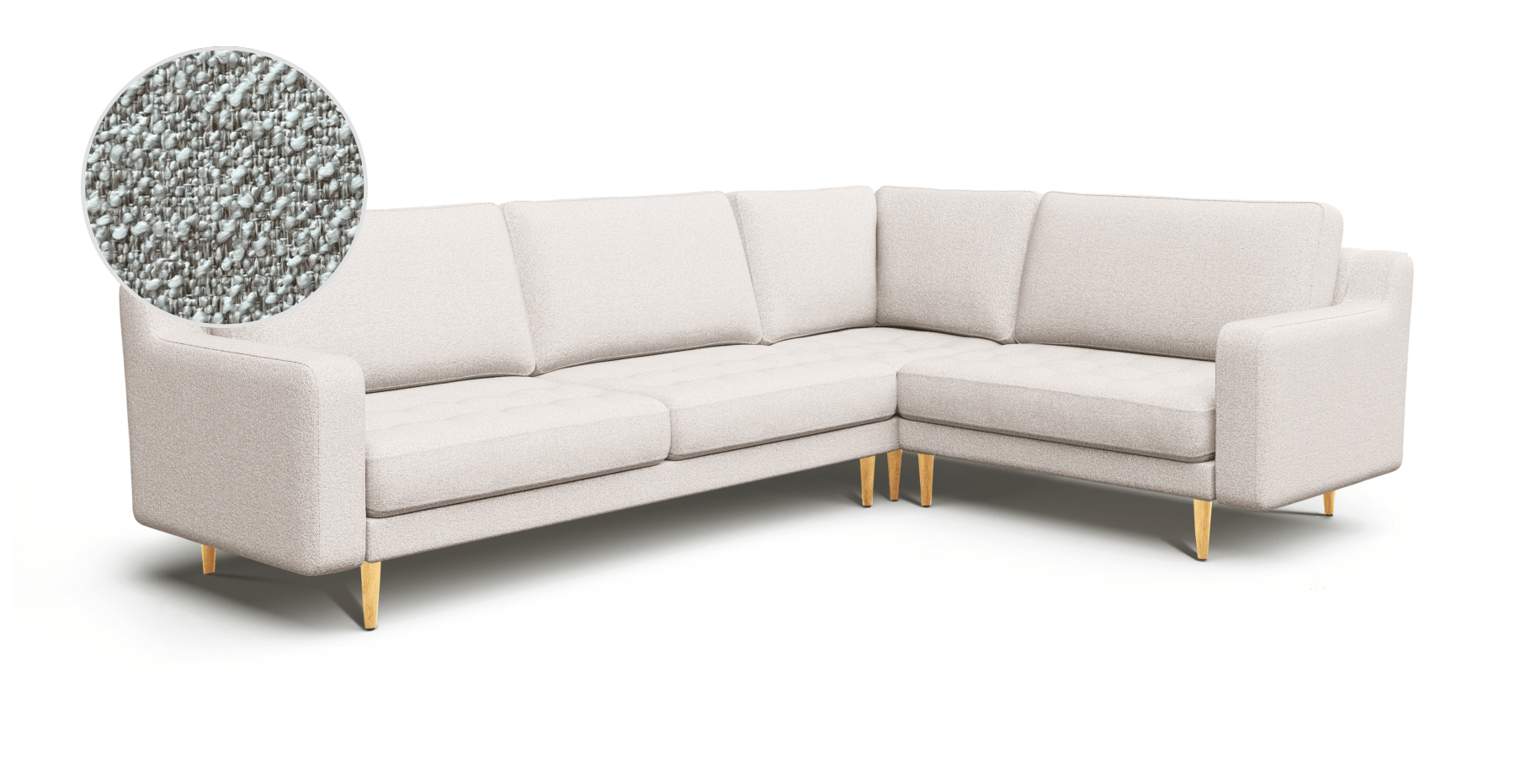Modsy 203 x 283 Köşe Ahşap Ayak - Bukle