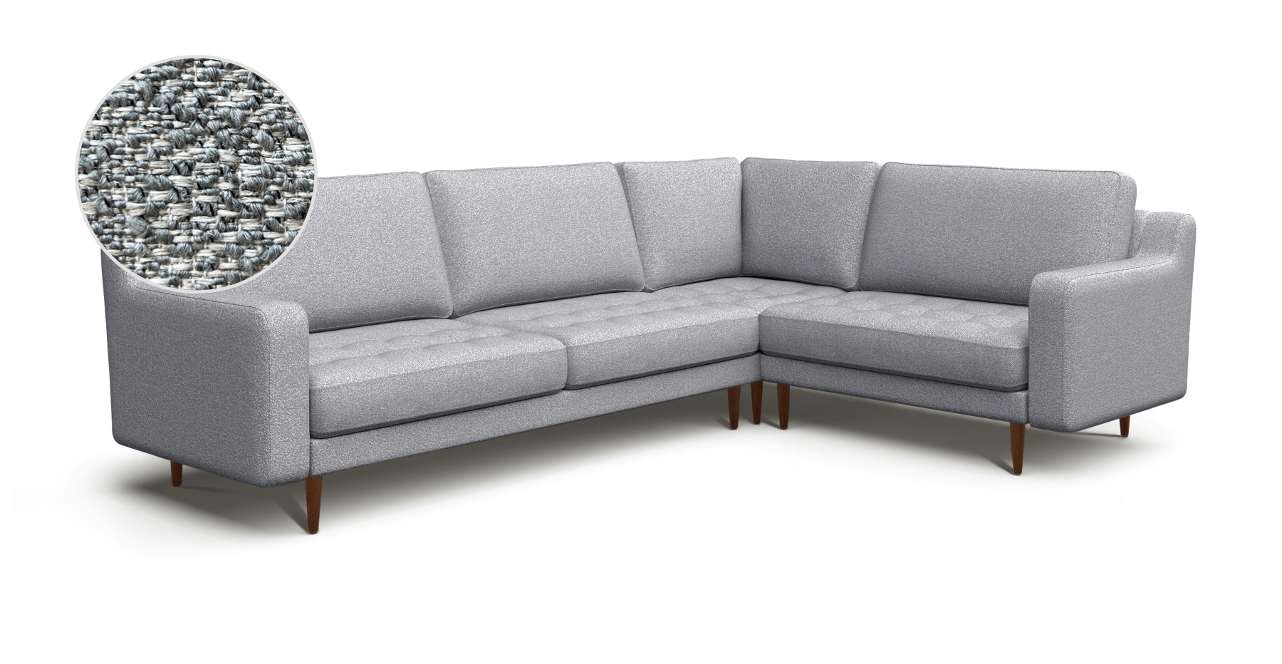 Modsy 203 x 283 Köşe Ahşap Ayak - Bukle