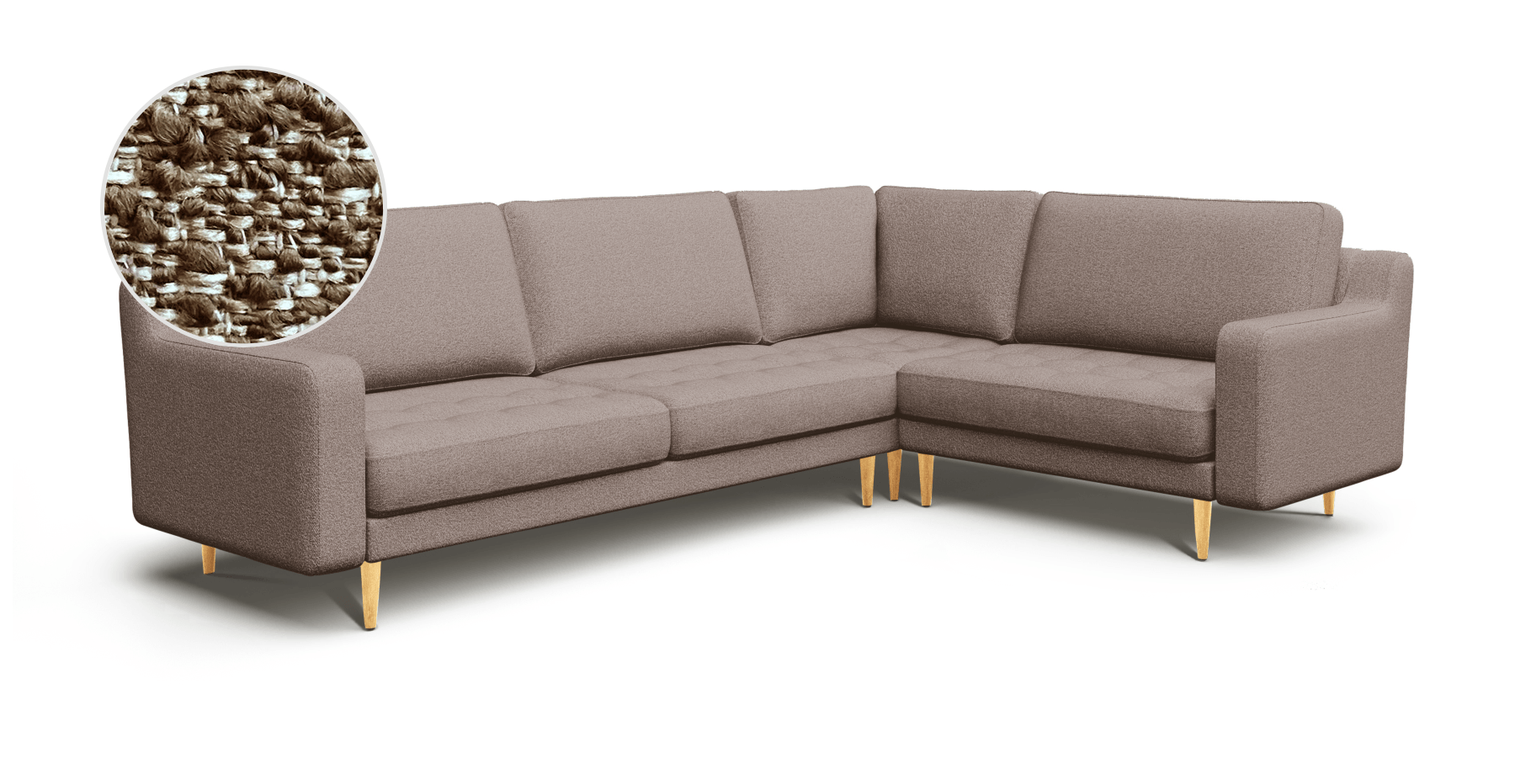 Modsy 203 x 283 Köşe Ahşap Ayak - Bukle