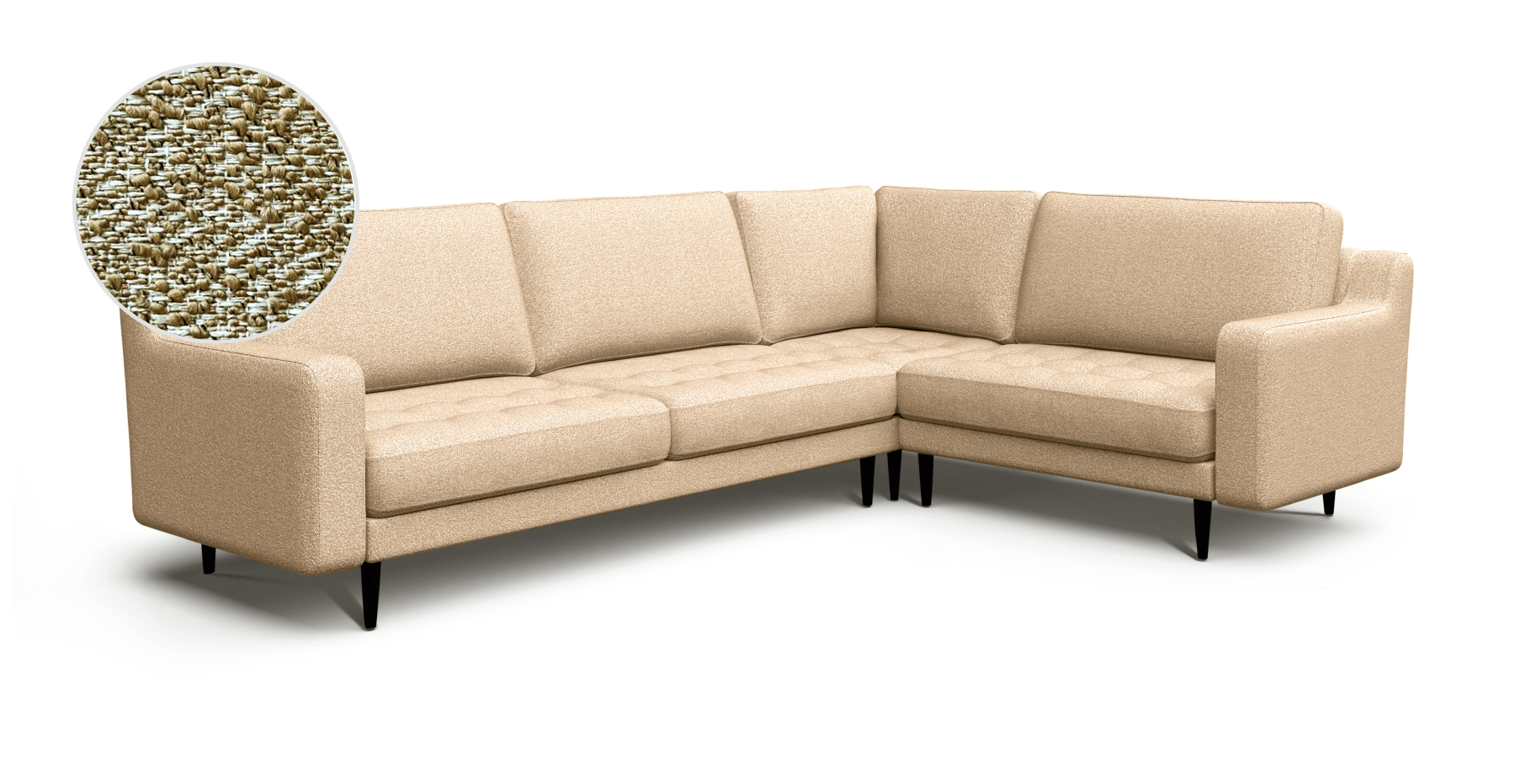 Modsy 203 x 283 Köşe Ahşap Ayak - Bukle
