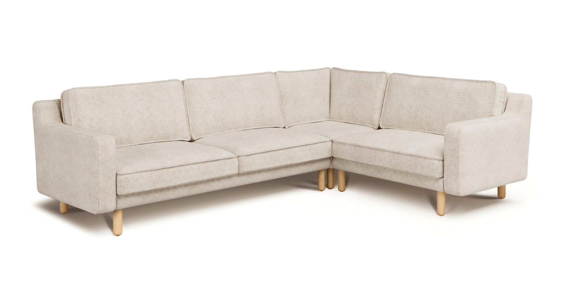 Klem Slim 283 x 203 Köşe Silindir Ahşap Ayak - Doğal Doku