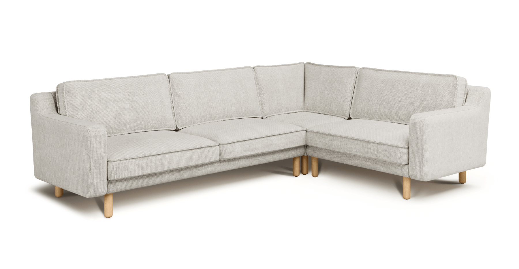Klem Slim 283 x 203 Köşe Silindir Ahşap Ayak - Doğal Doku